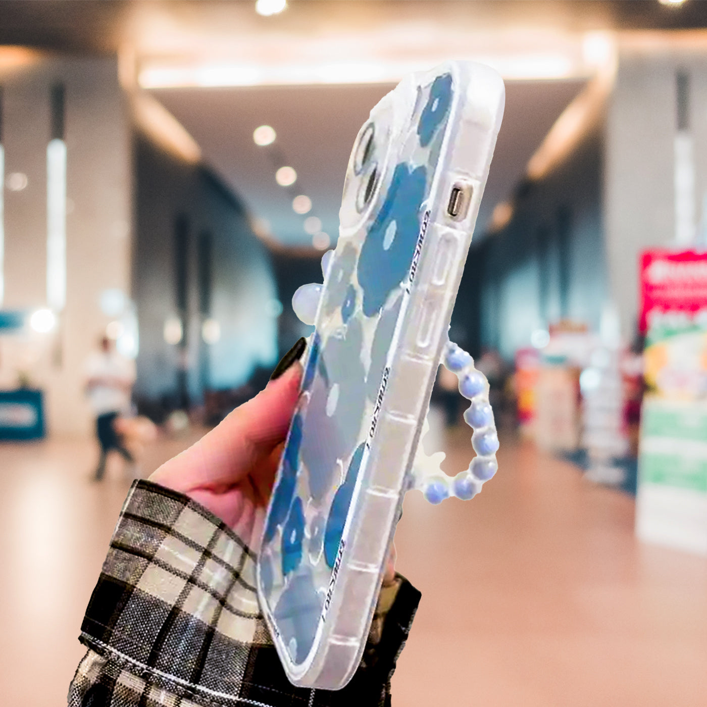 iPhone 14 Floral Panda Bracelet Case