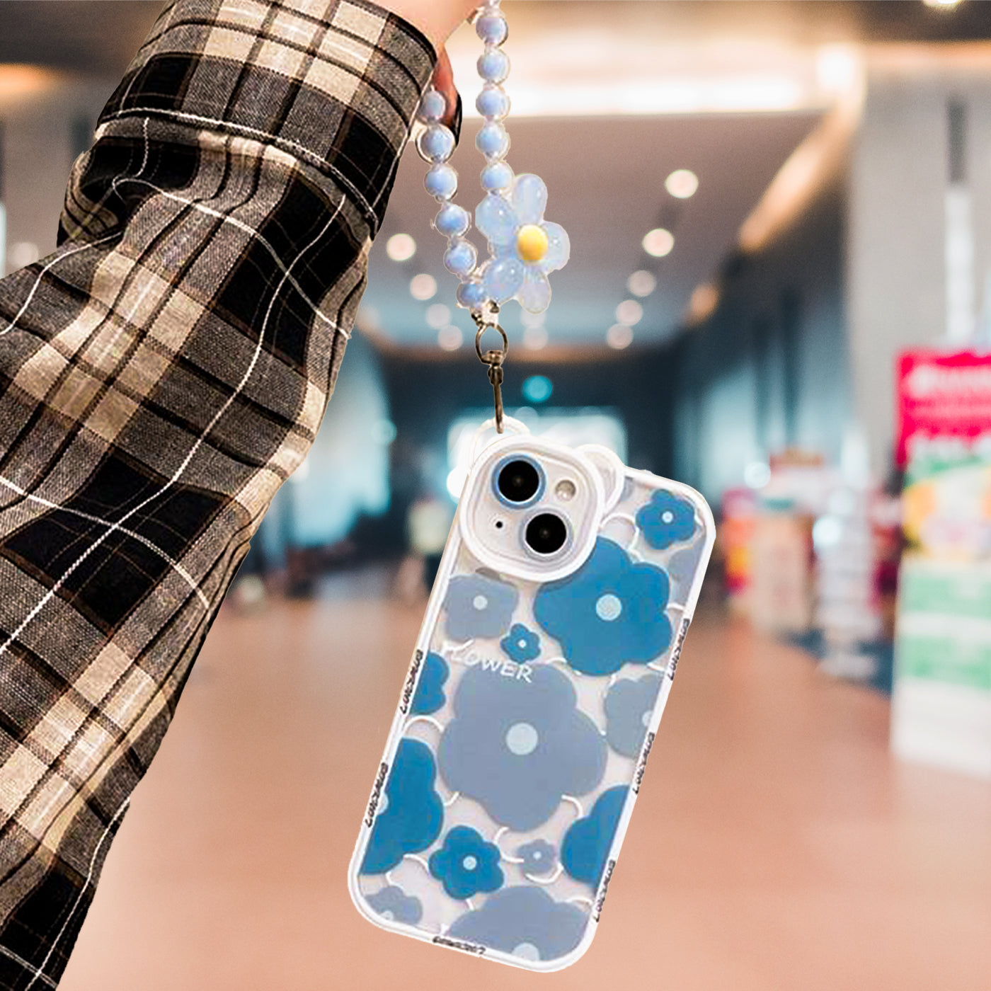 iPhone 14 Floral Panda Bracelet Case