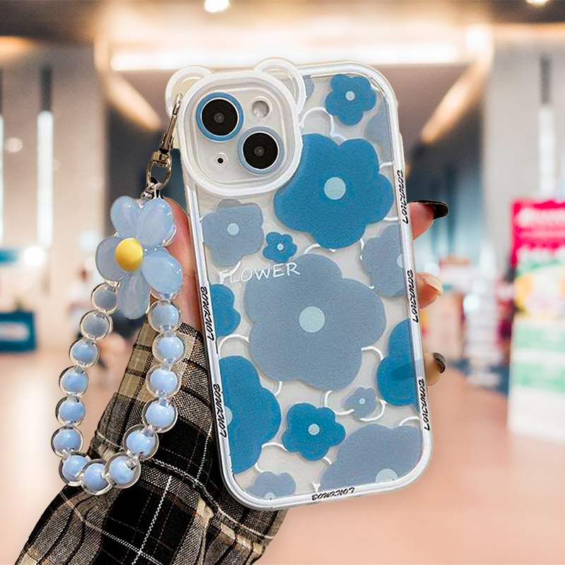 iPhone 14 Floral Panda Bracelet Case