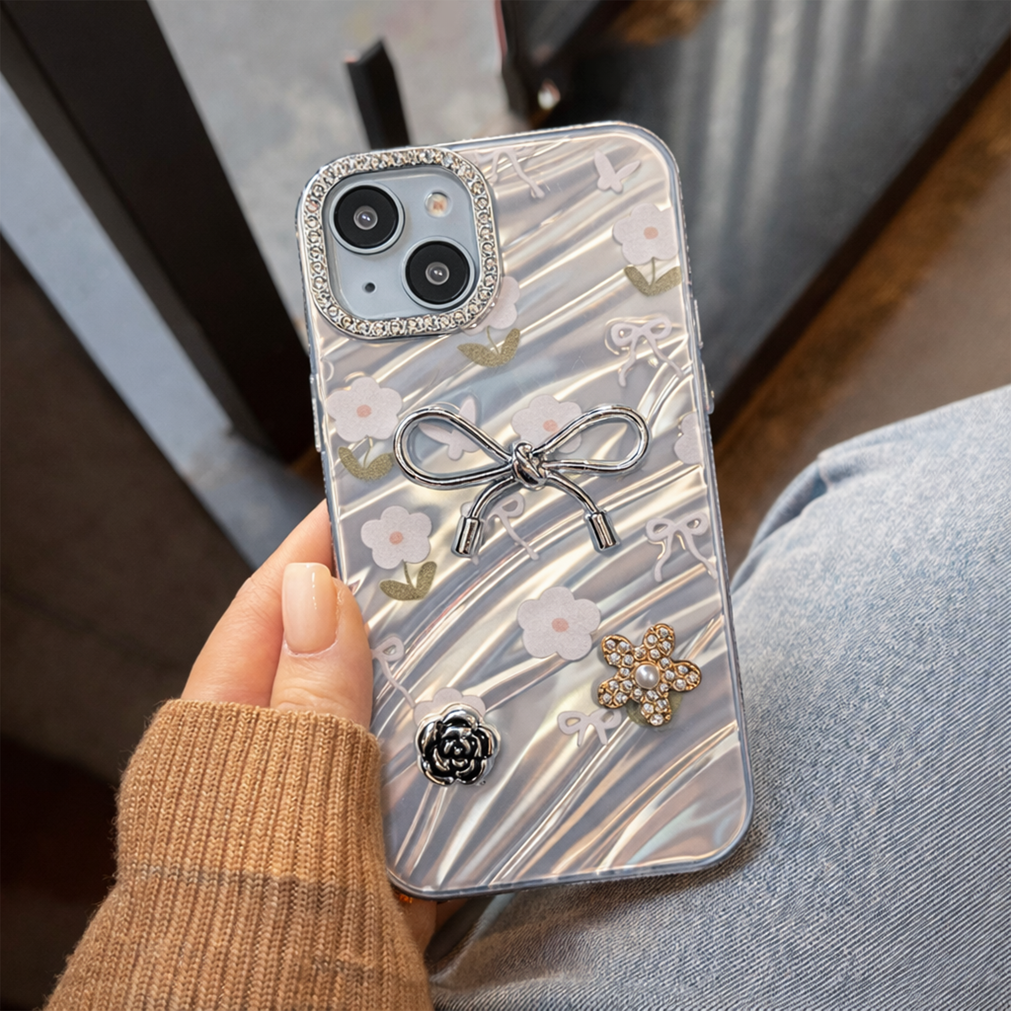 iPhone π Cute Aesthetic Floral Bow Case π