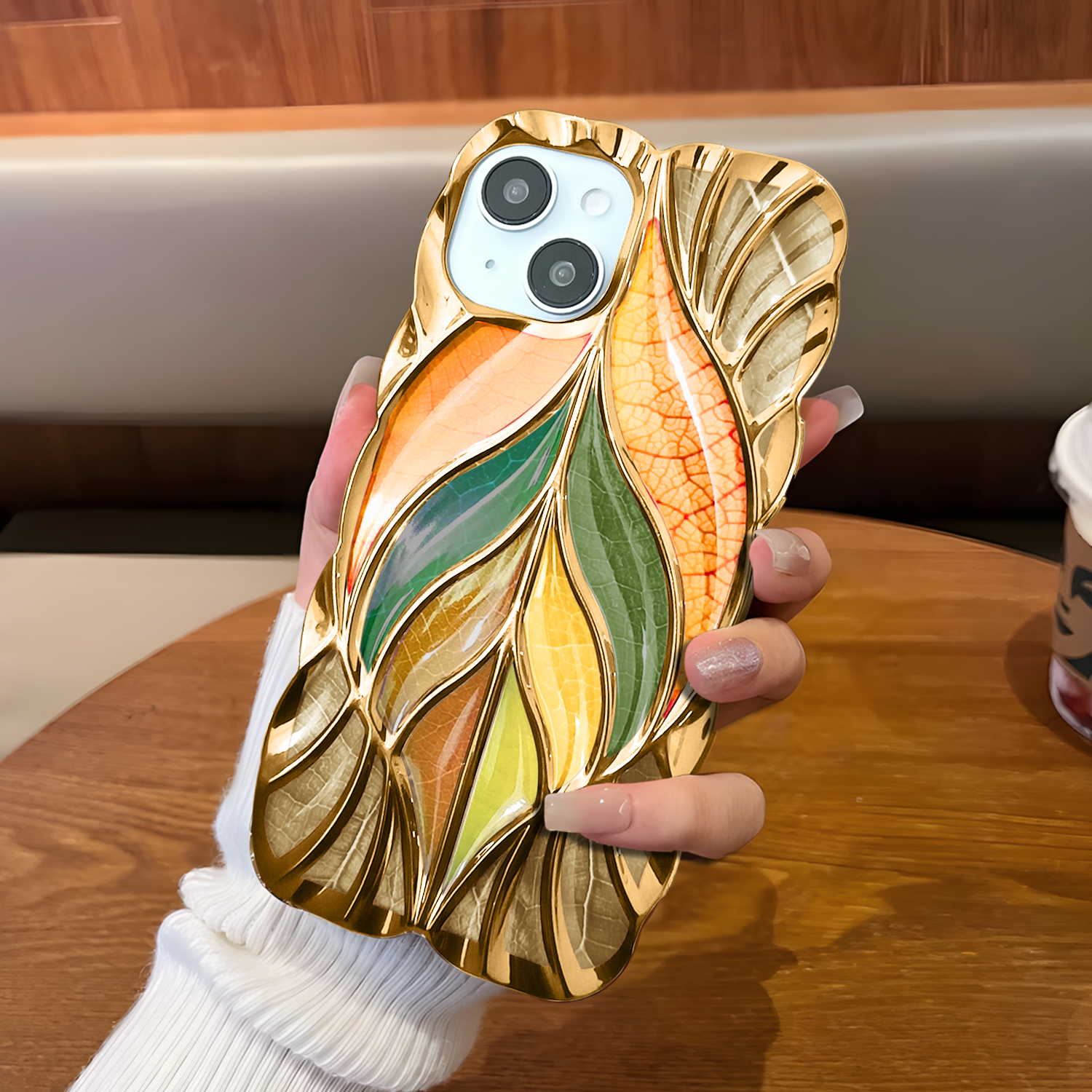 iPhone 13 3D Floral Leaf Case