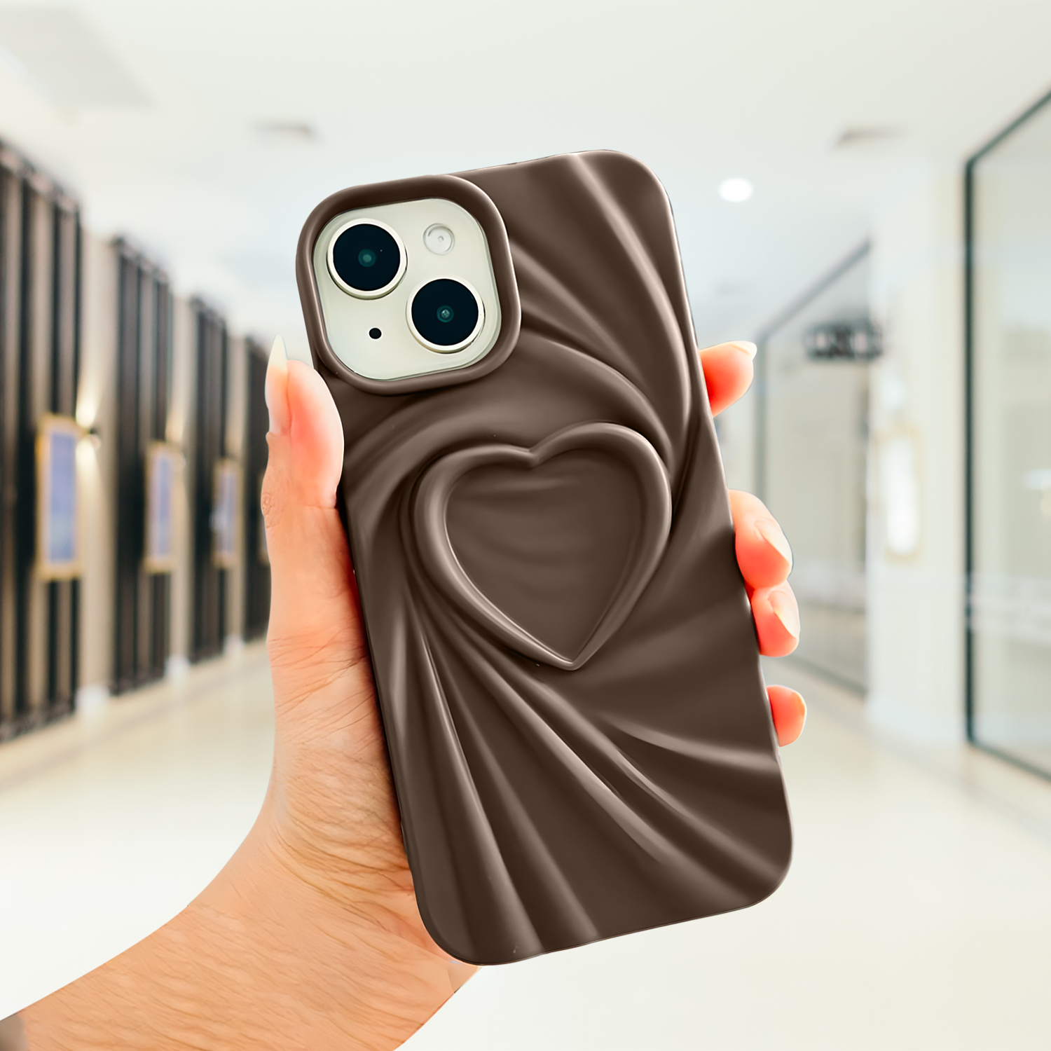 iPhone 15 Velvet Heart Silicone Case