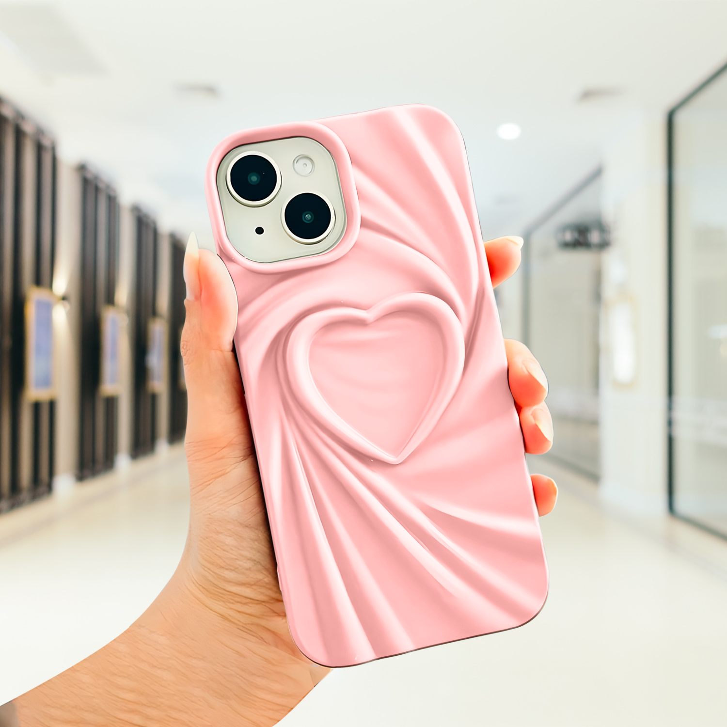 iPhone 15 Velvet Heart Silicone Case