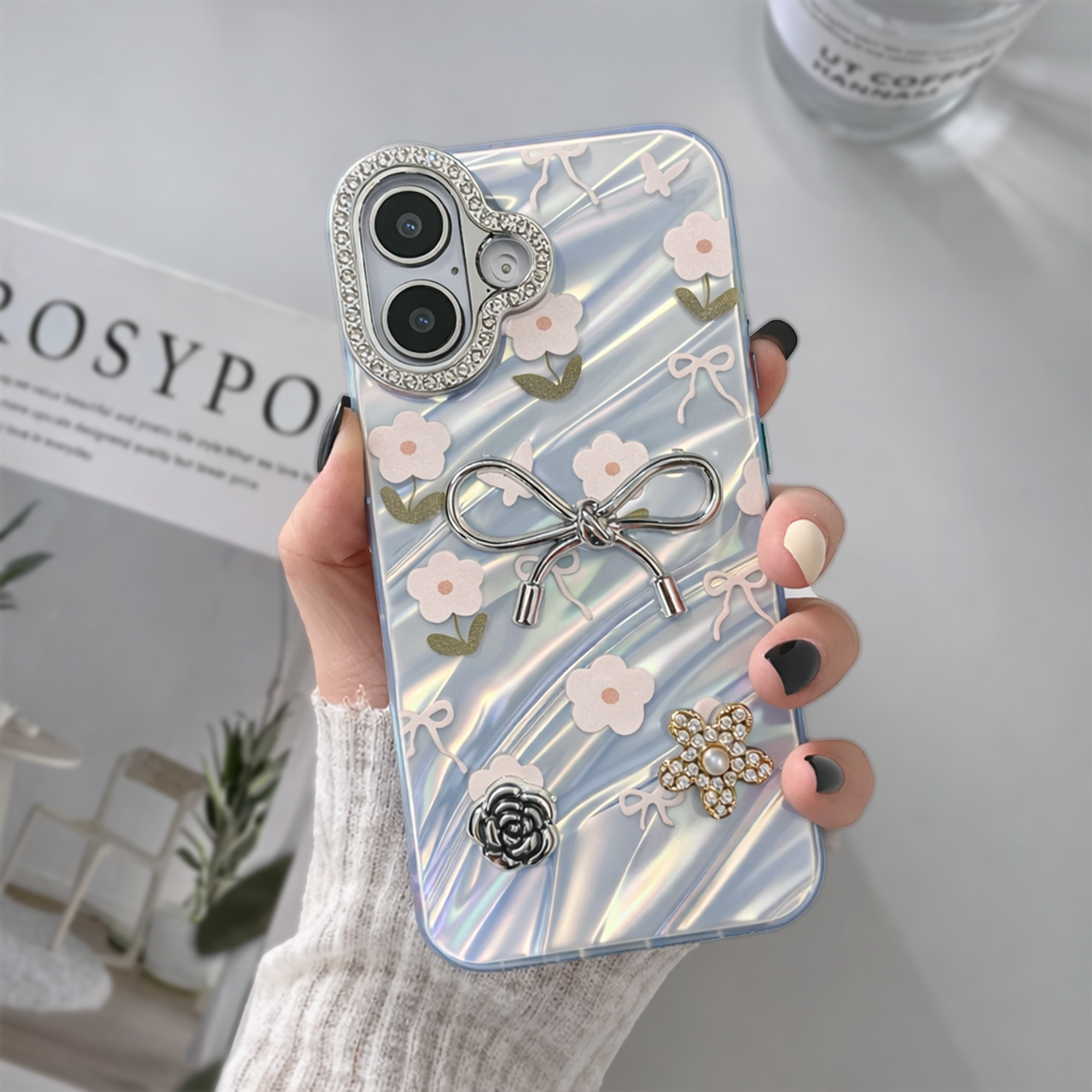 iPhone 17 π Cute Aesthetic Floral Bow Case π