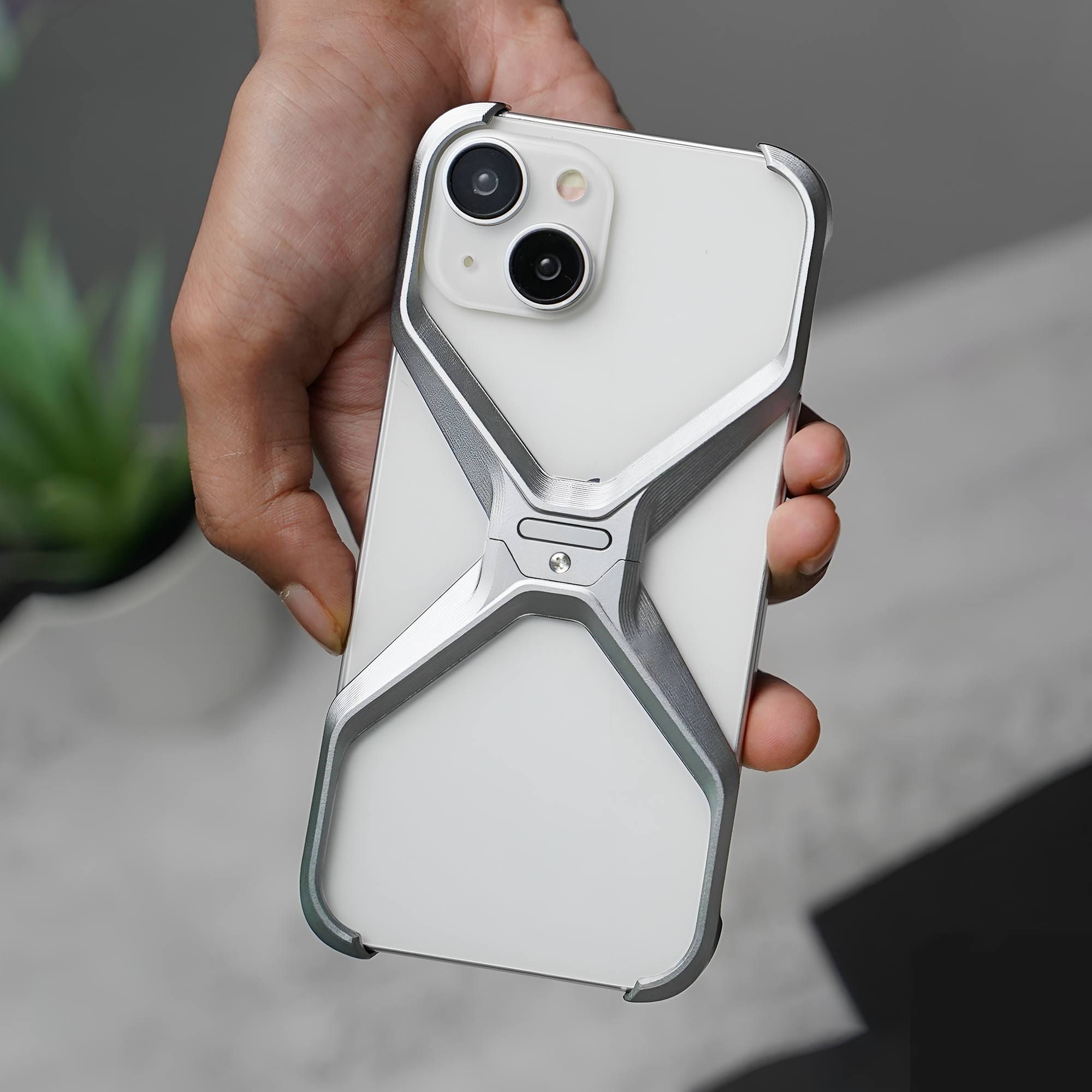 iPhone 15 Metal X Bumper Case