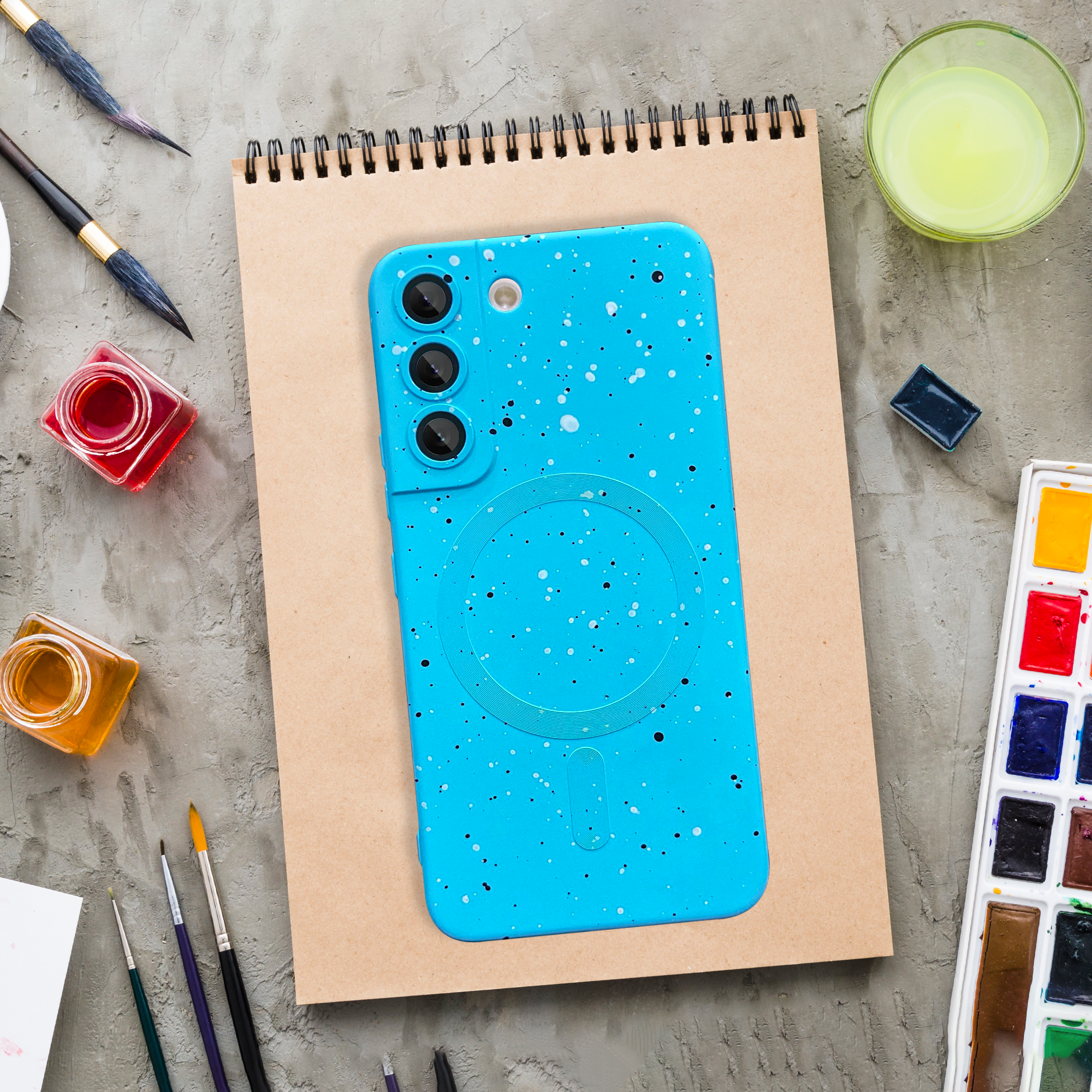 Samsung S22 Marble Finish Soft Wireless Charging Case