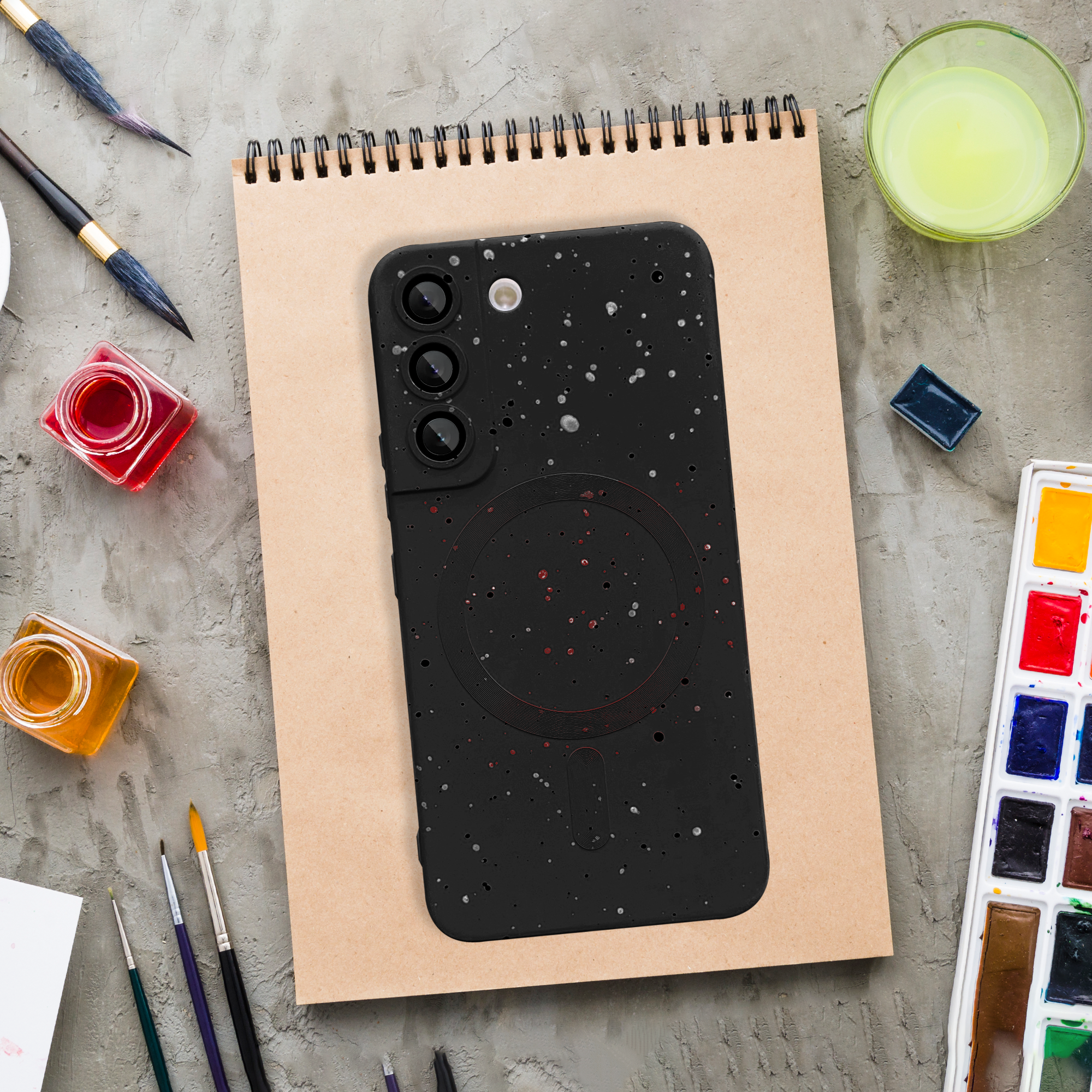 Samsung S22 Marble Finish Soft Wireless Charging Case