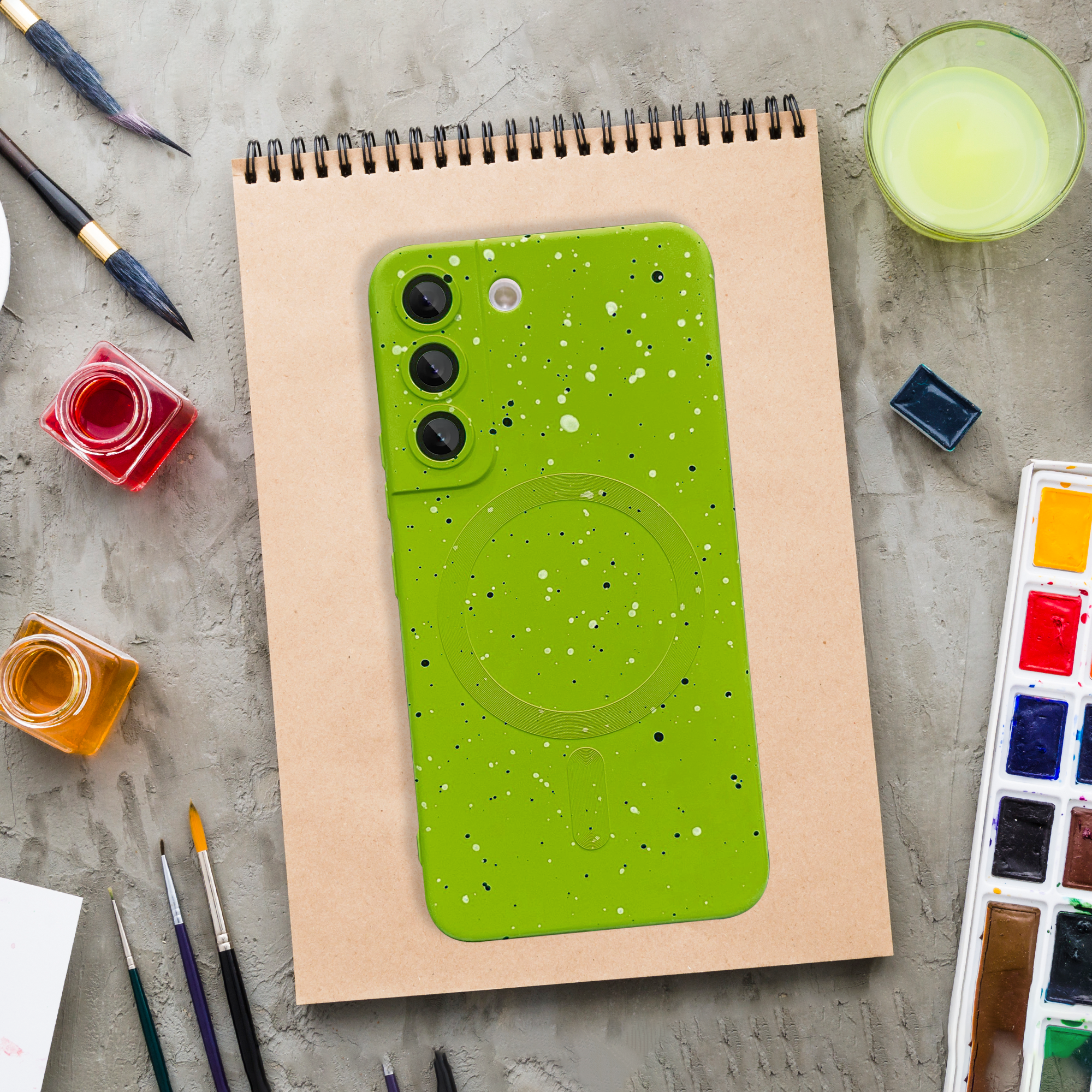 Samsung S22 Marble Finish Soft Wireless Charging Case