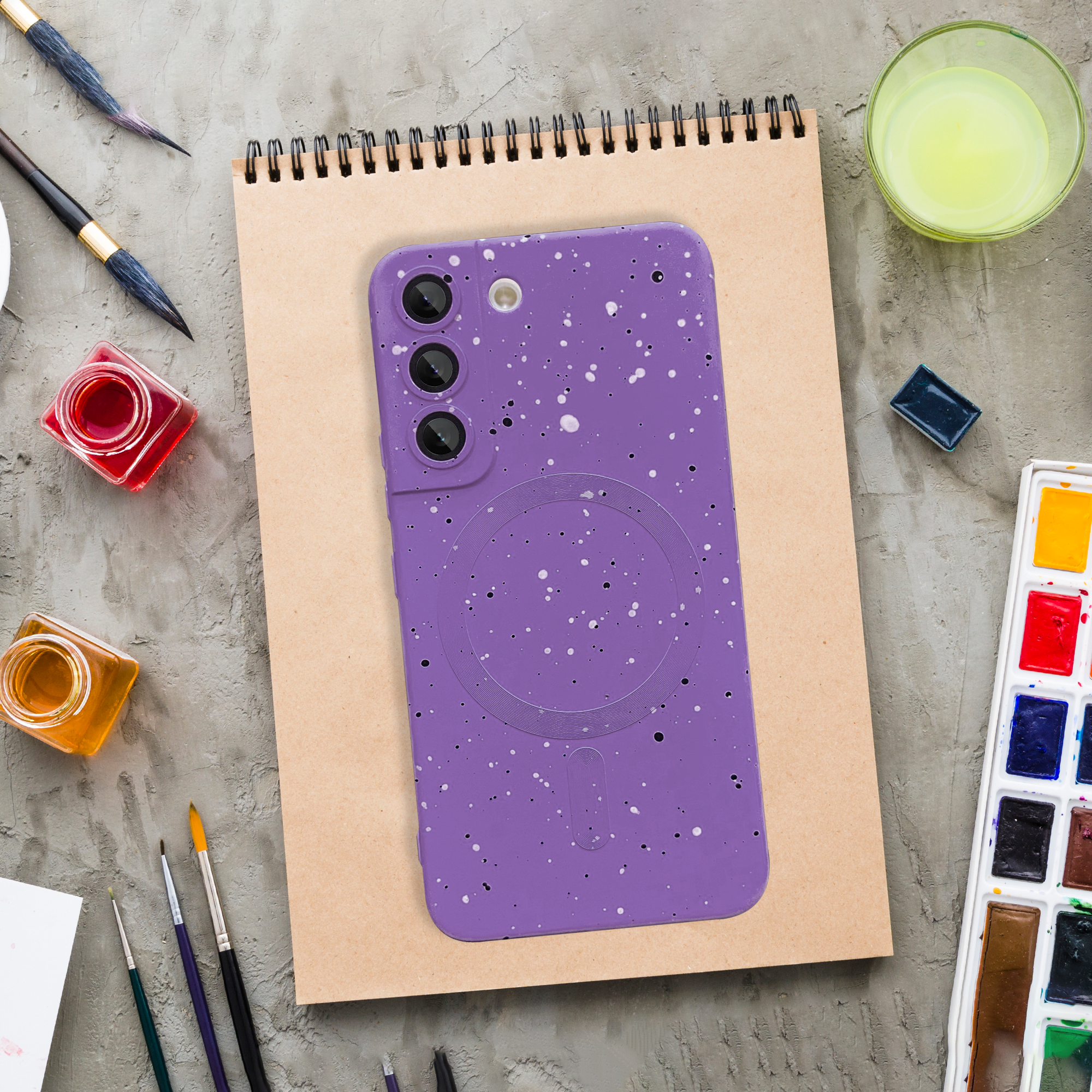 Samsung S22 Marble Finish Soft Wireless Charging Case