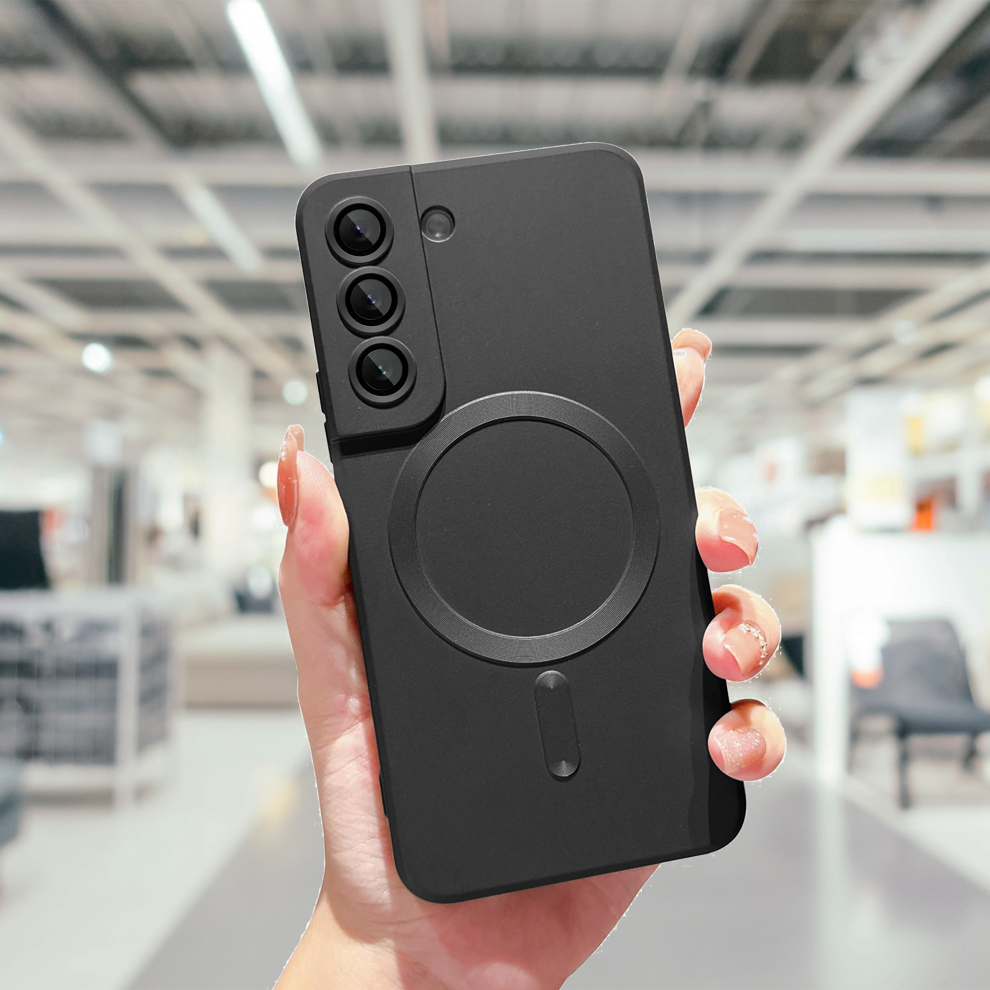 Samsung S22 Plus Soft Matte Finish Wireless Charging Case