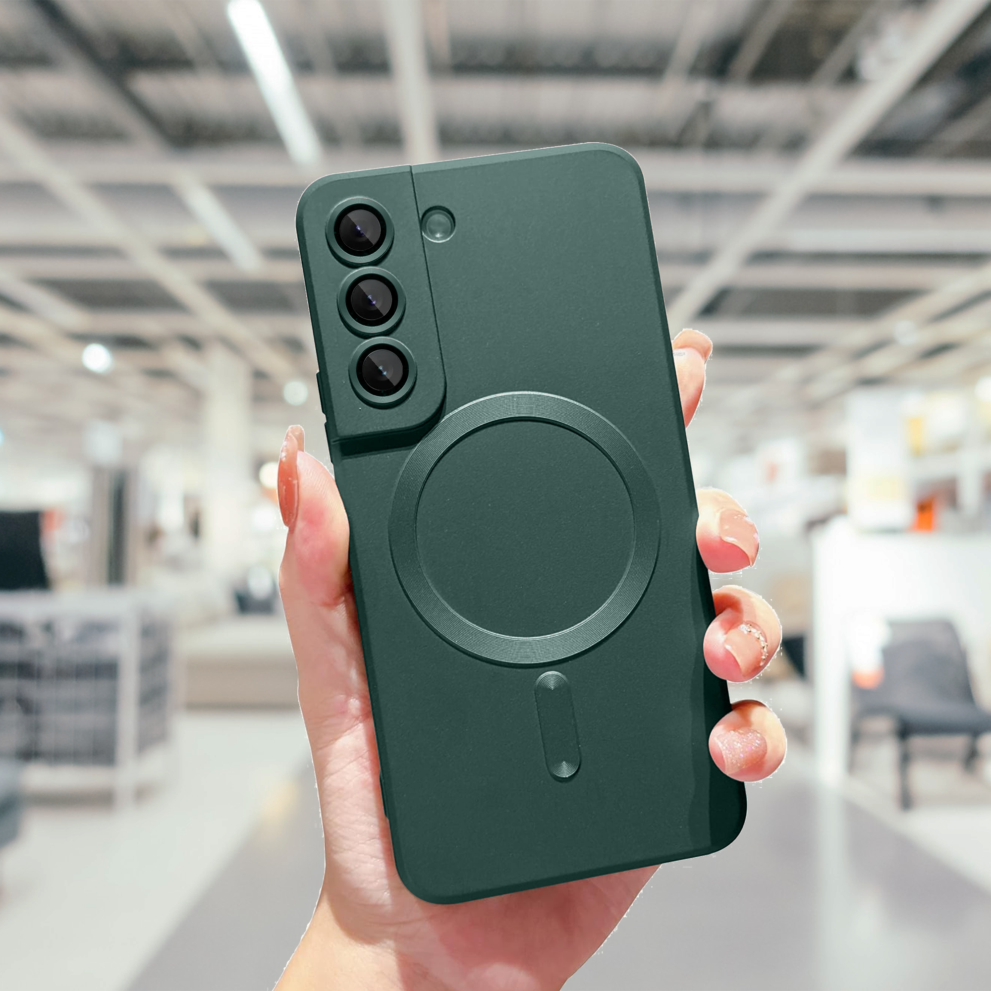 Samsung S22 Plus Soft Matte Finish Wireless Charging Case