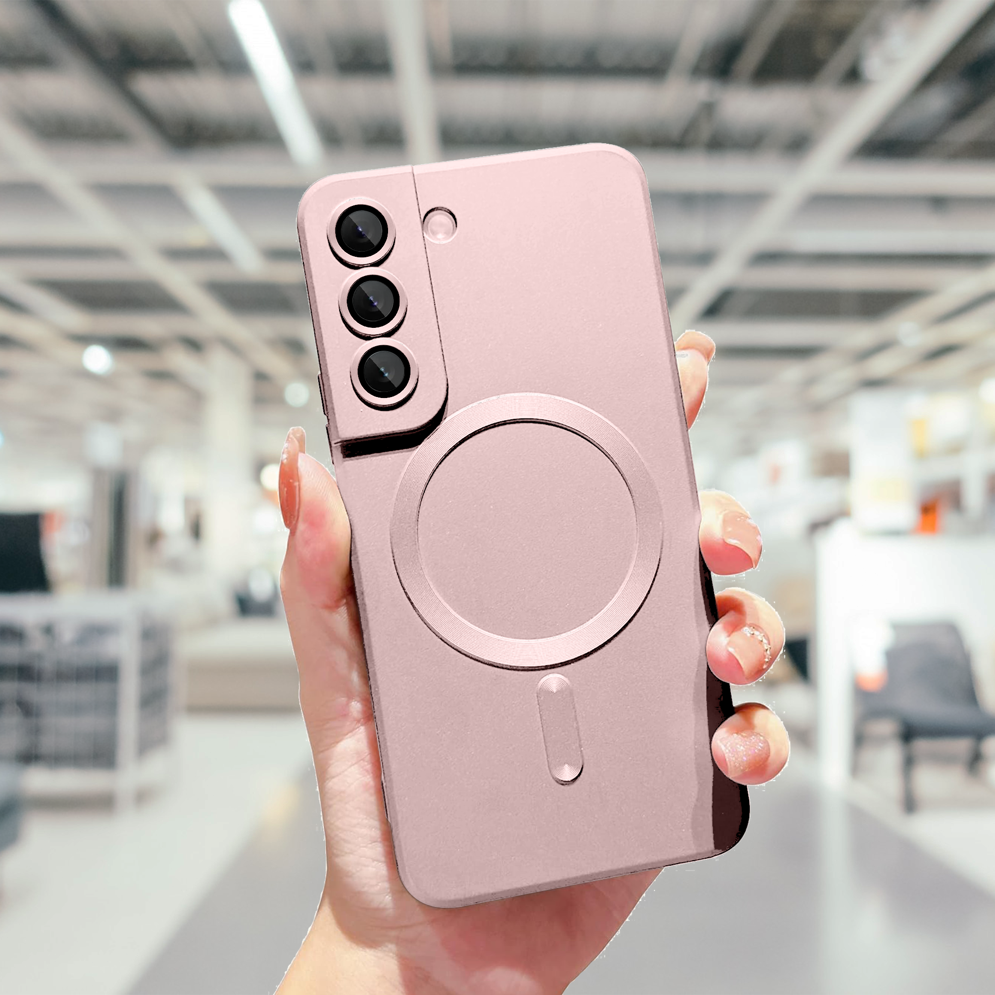 Samsung S22 Soft Matte Finish Wireless Charging Case