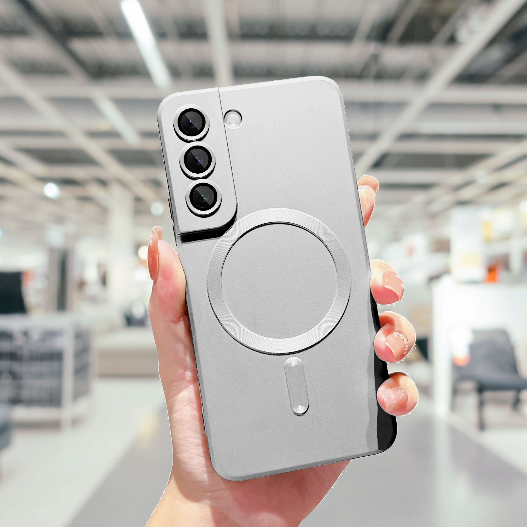 Samsung S22 Soft Matte Finish Wireless Charging Case