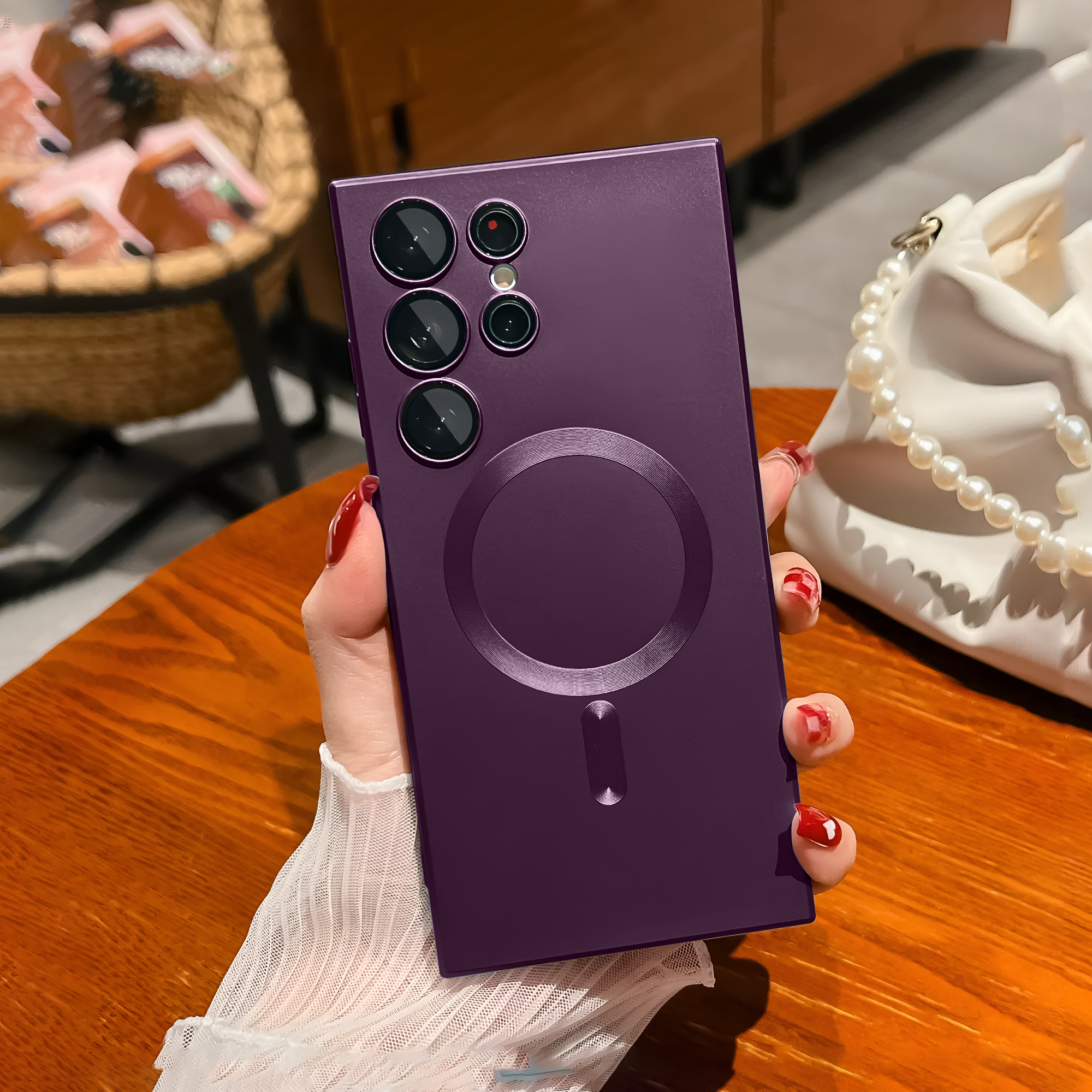 Samsung S23 Ultra Soft Matte Finish Wireless Charging Case