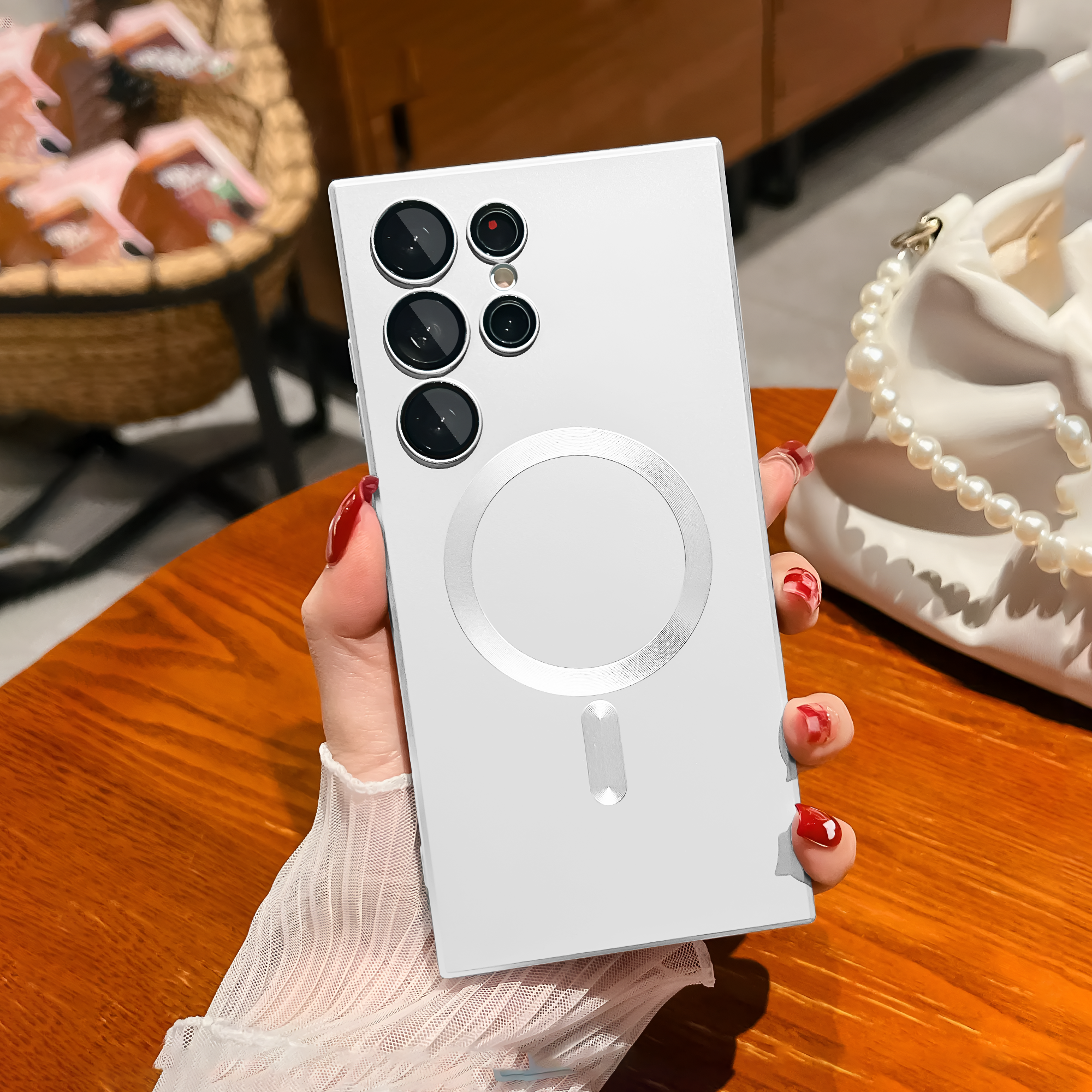 Samsung S23 Ultra Soft Matte Finish Wireless Charging Case