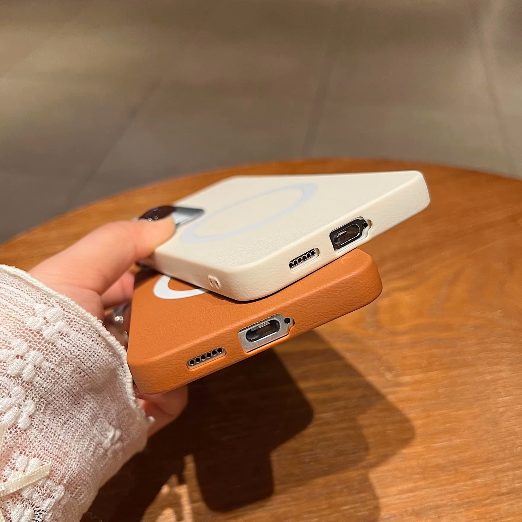 Samsung S23 Leather Texture MagSafe Case