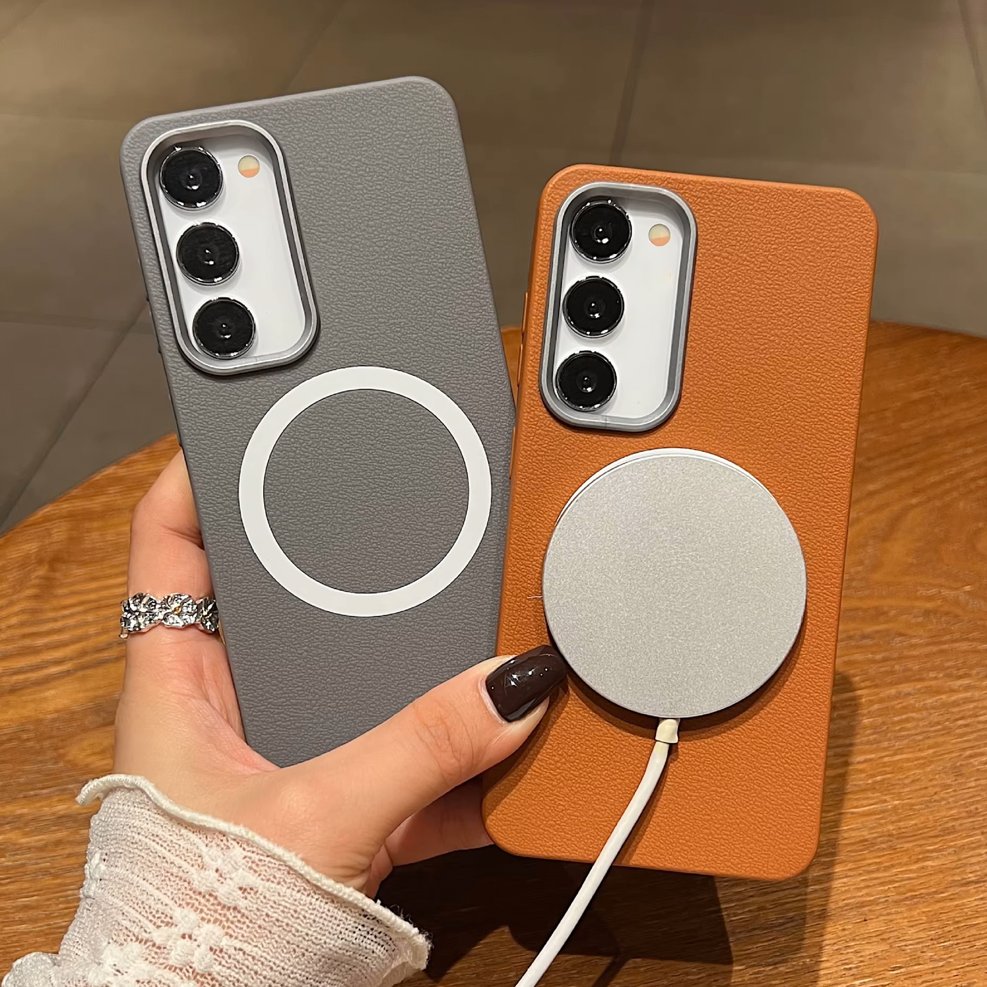 Samsung S23 Leather Texture MagSafe Case