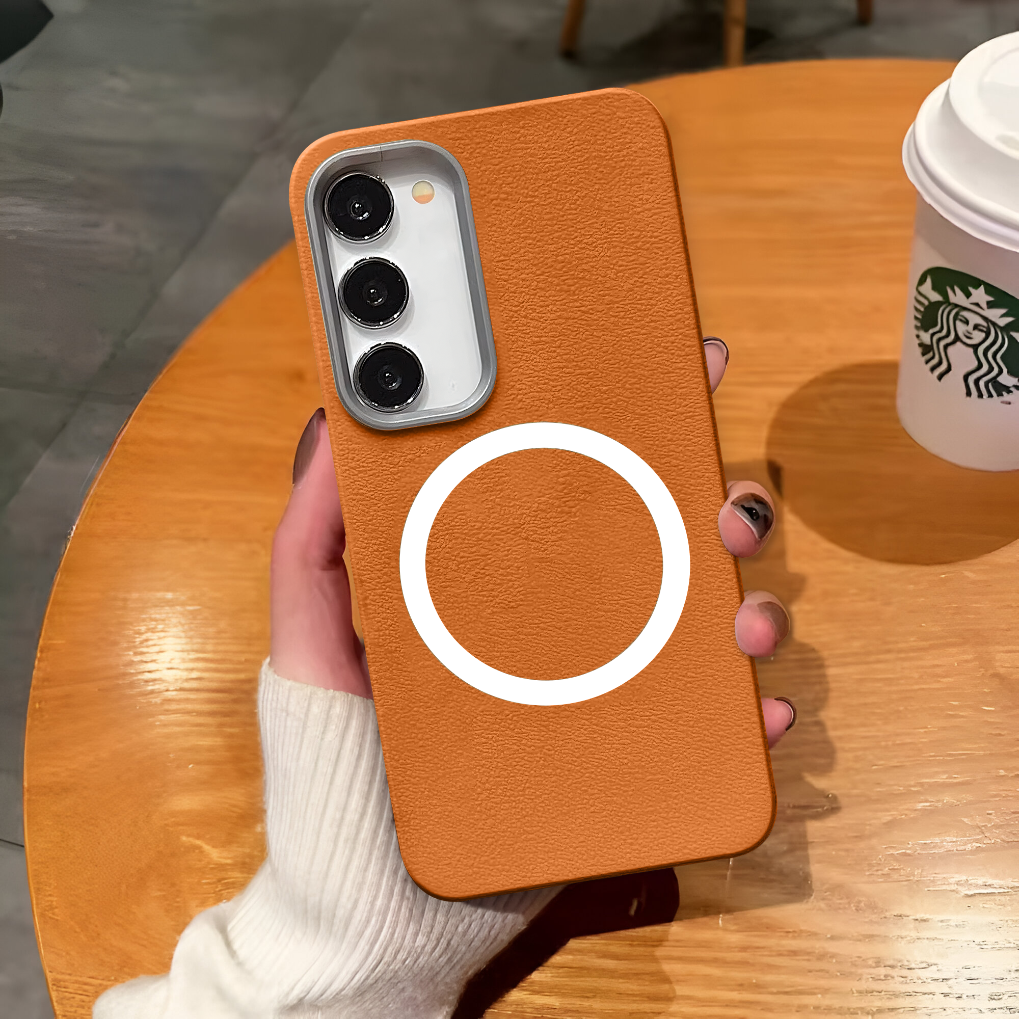 Samsung S23 Leather Texture MagSafe Case