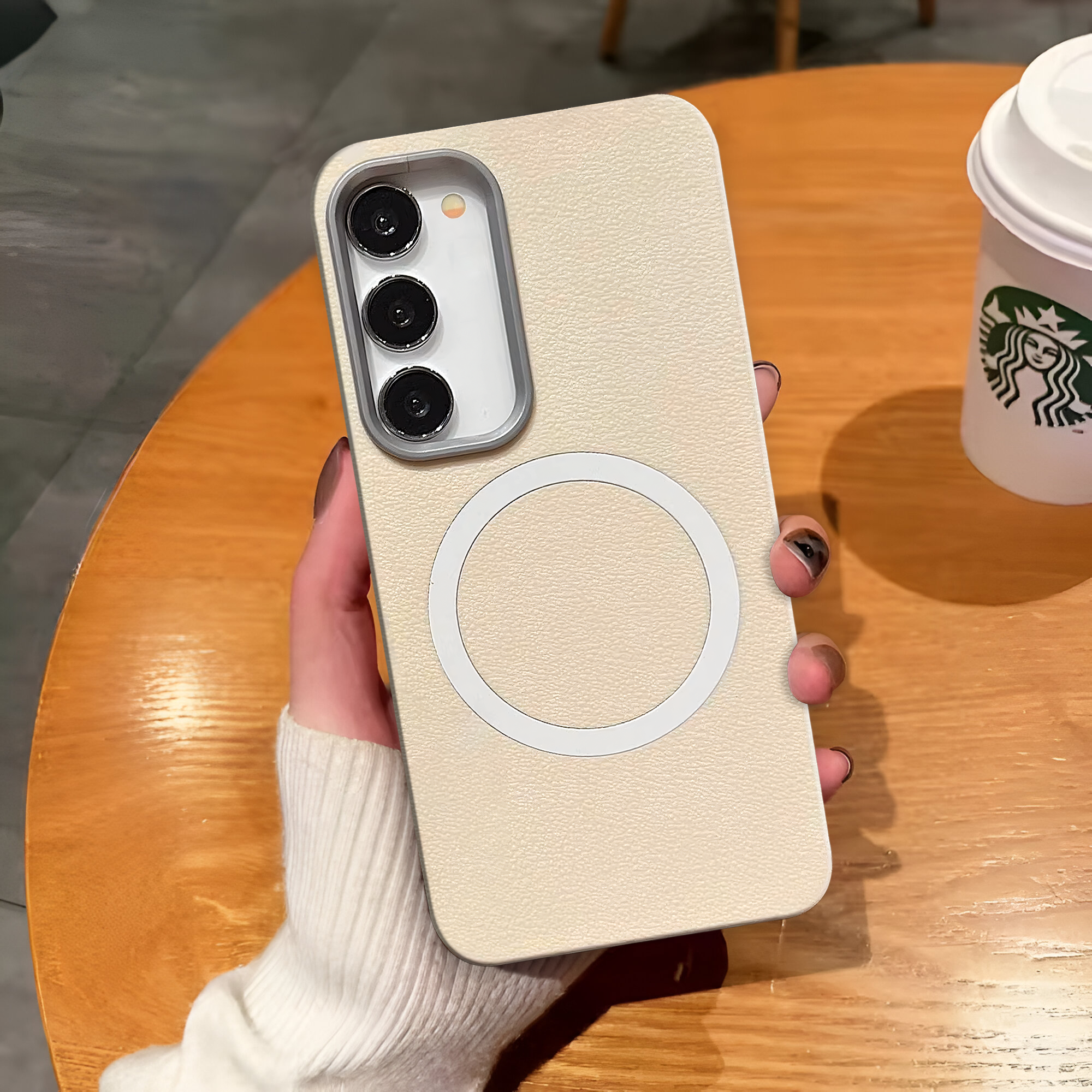 Samsung S23 Leather Texture MagSafe Case