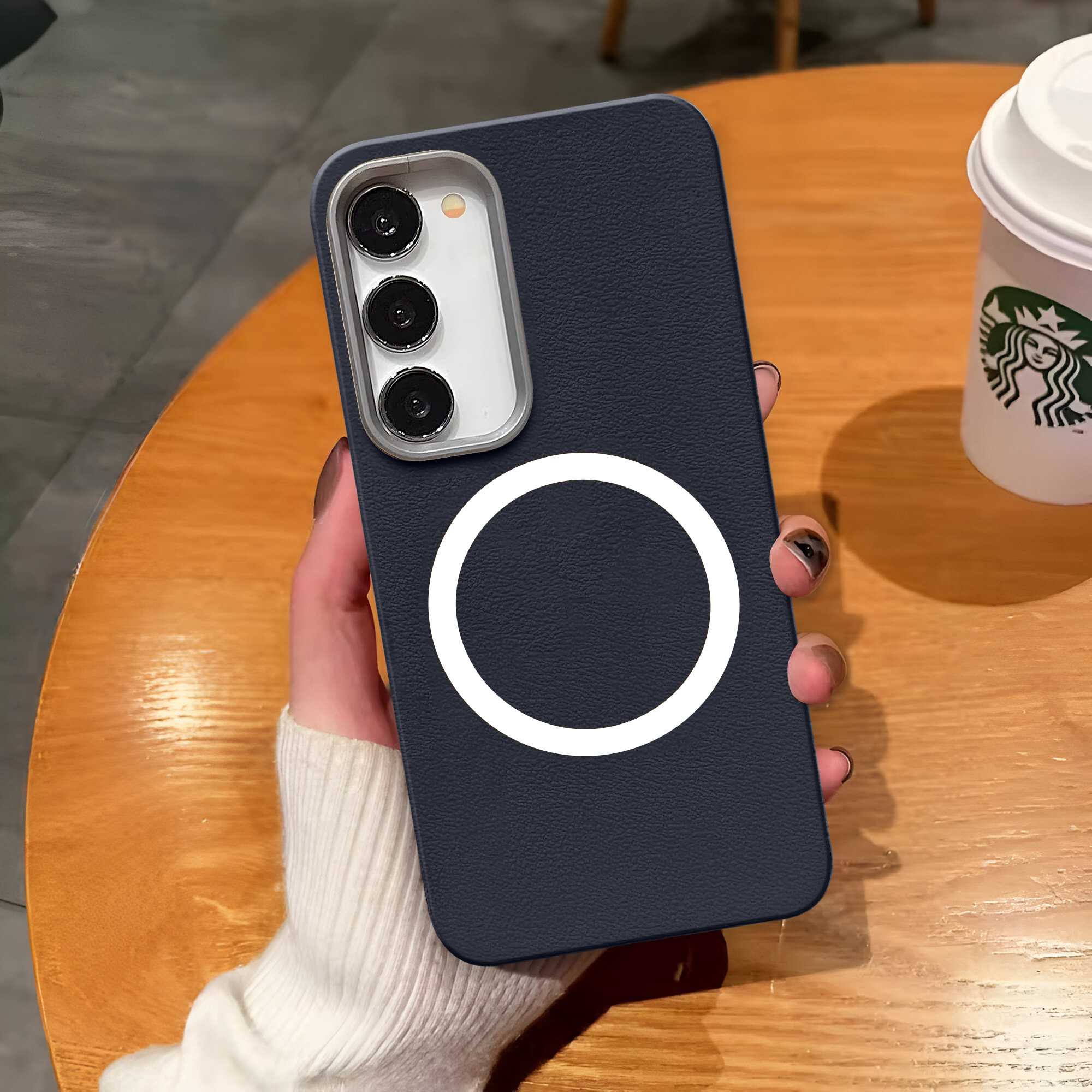 Samsung S23 Leather Texture MagSafe Case