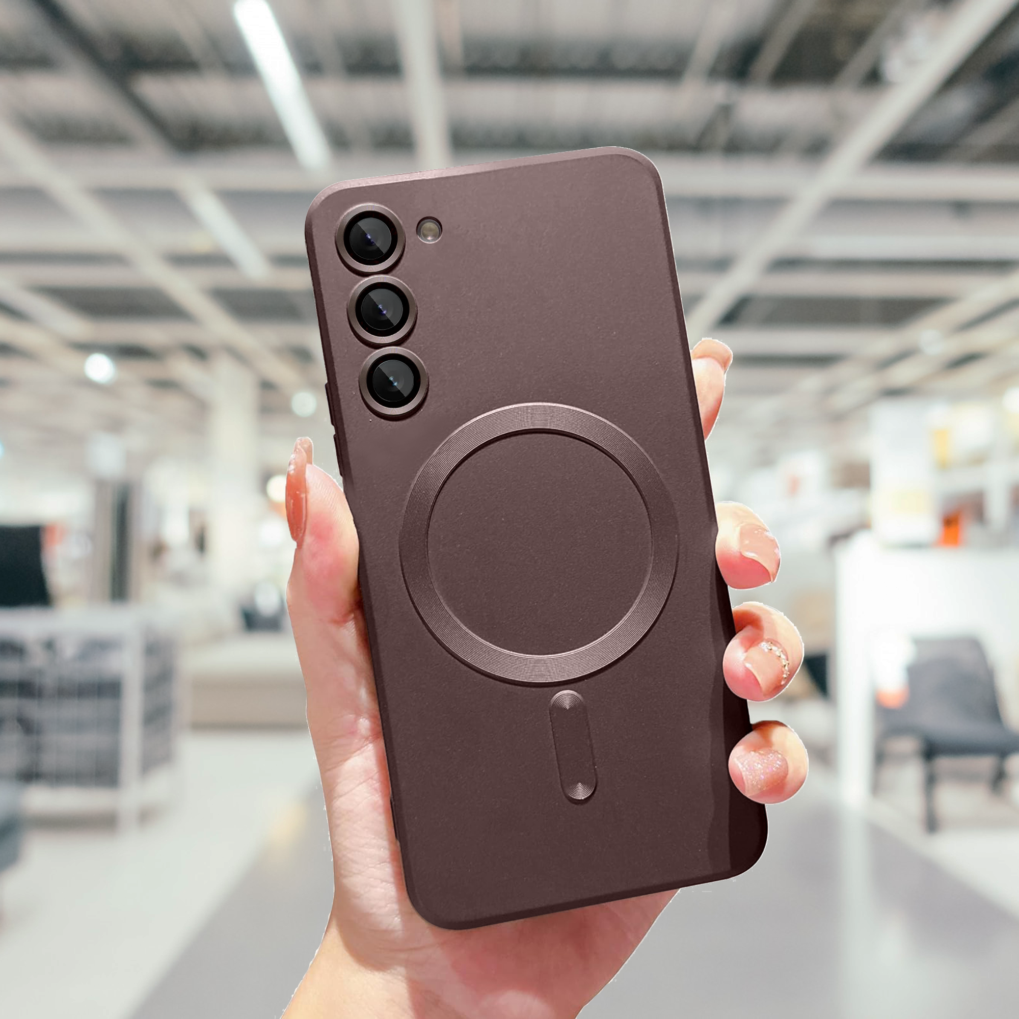 Samsung S23 Soft Matte Finish Wireless Charging Case