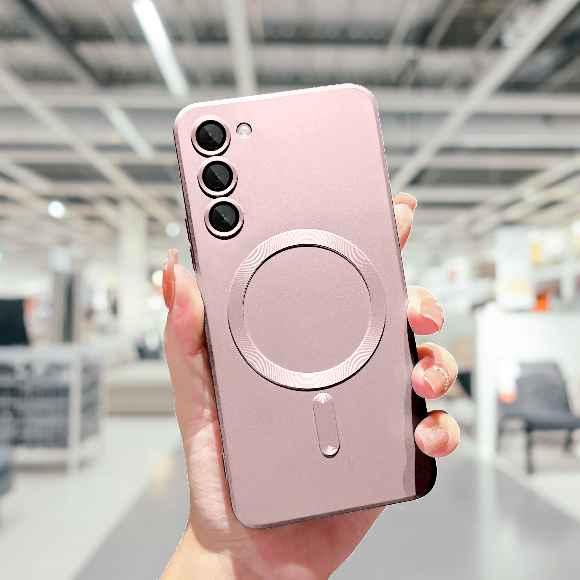 Samsung S23 Soft Matte Finish Wireless Charging Case