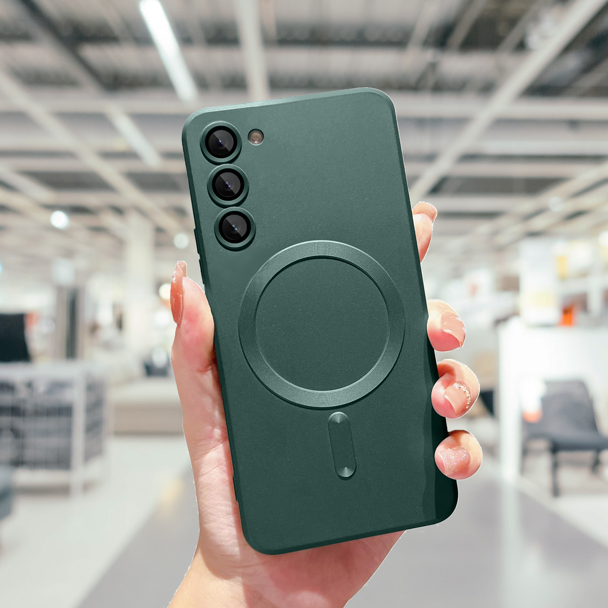 Samsung S23 Soft Matte Finish Wireless Charging Case