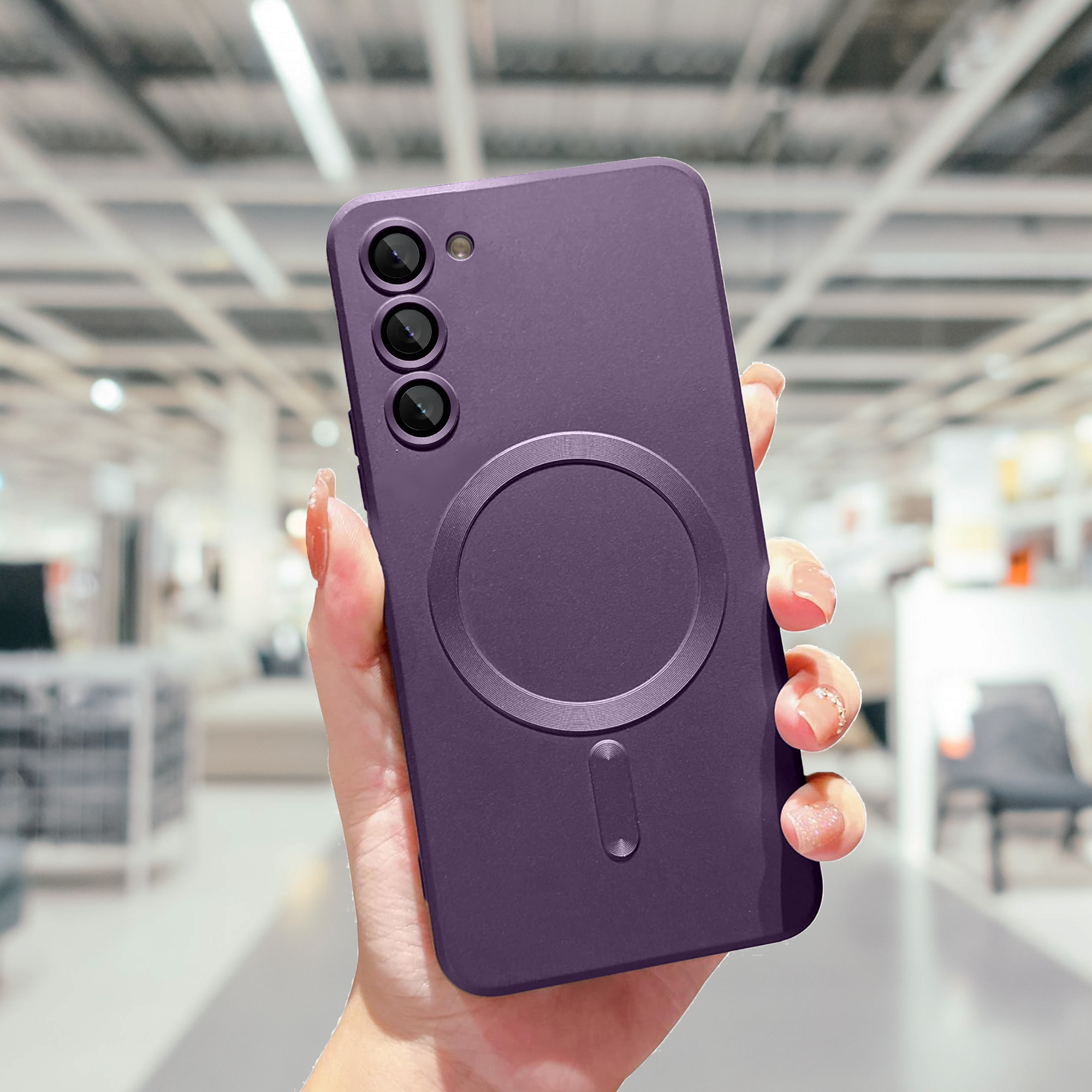 Samsung S23 Soft Matte Finish Wireless Charging Case