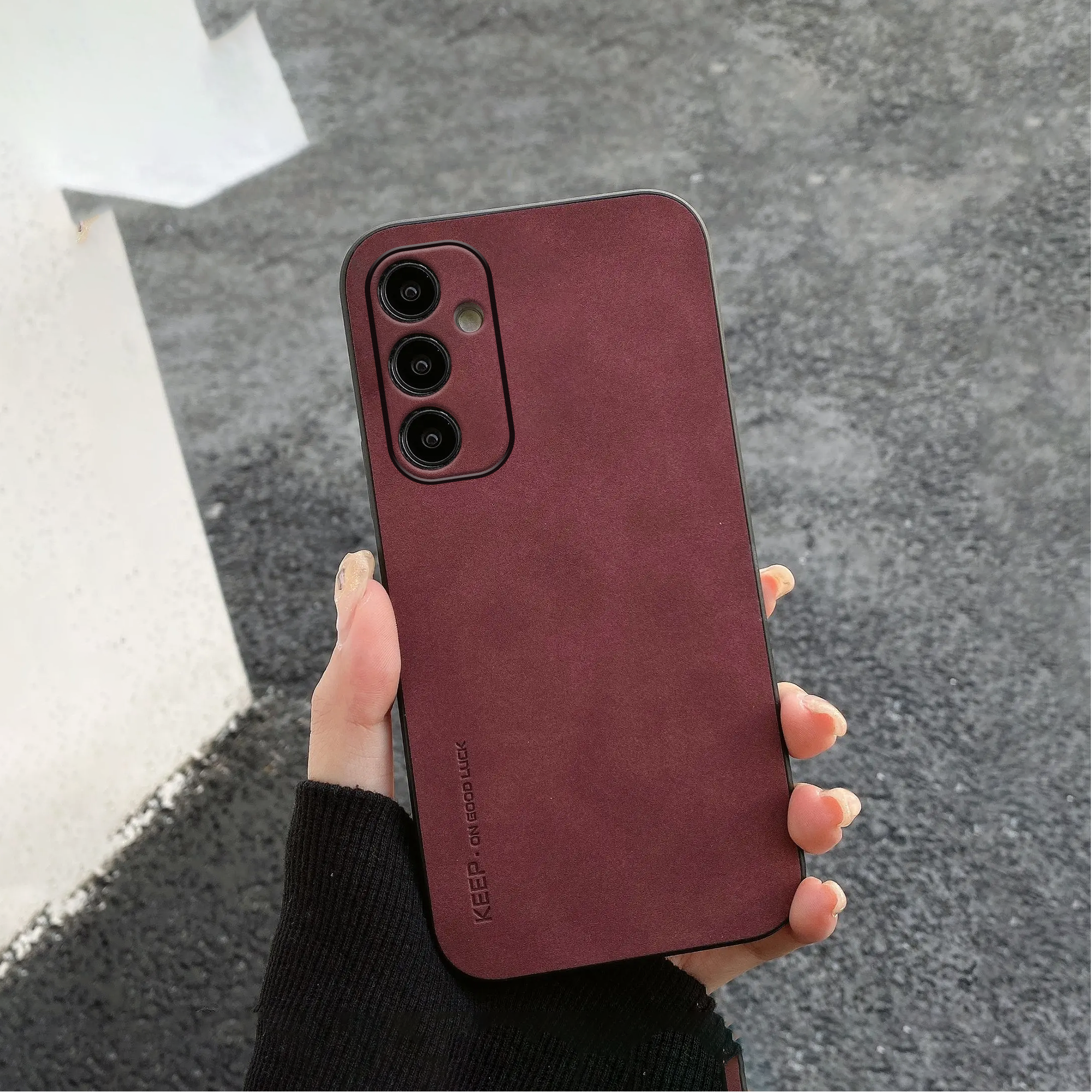 Galaxy A34 Leather Finish Case