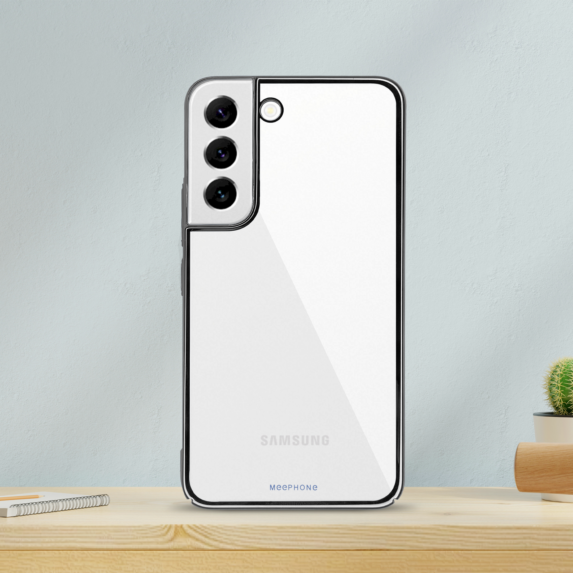 Samsung S22 Hard Transparent Chrome Case