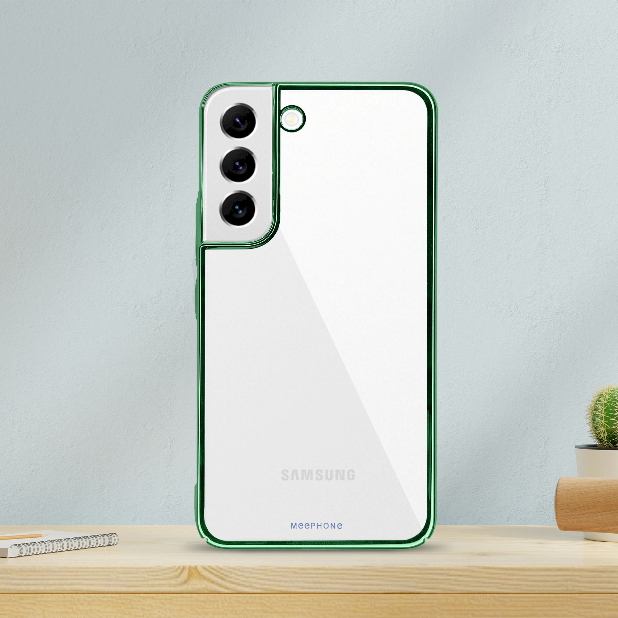 Samsung S22 Hard Transparent Chrome Case