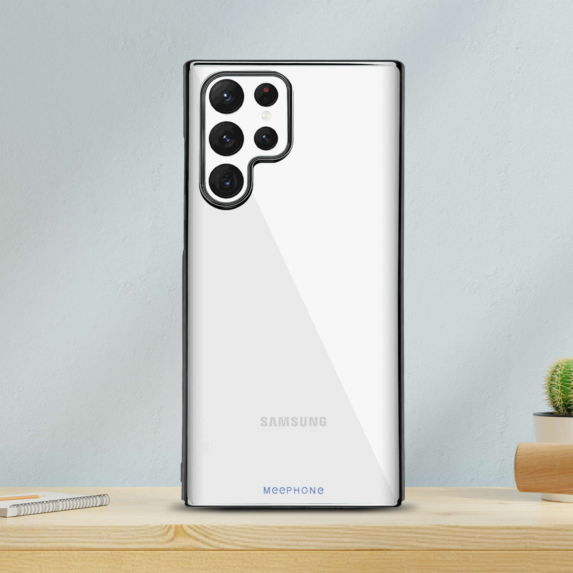 Samsung S22 Ultra Hard Transparent Chrome Case