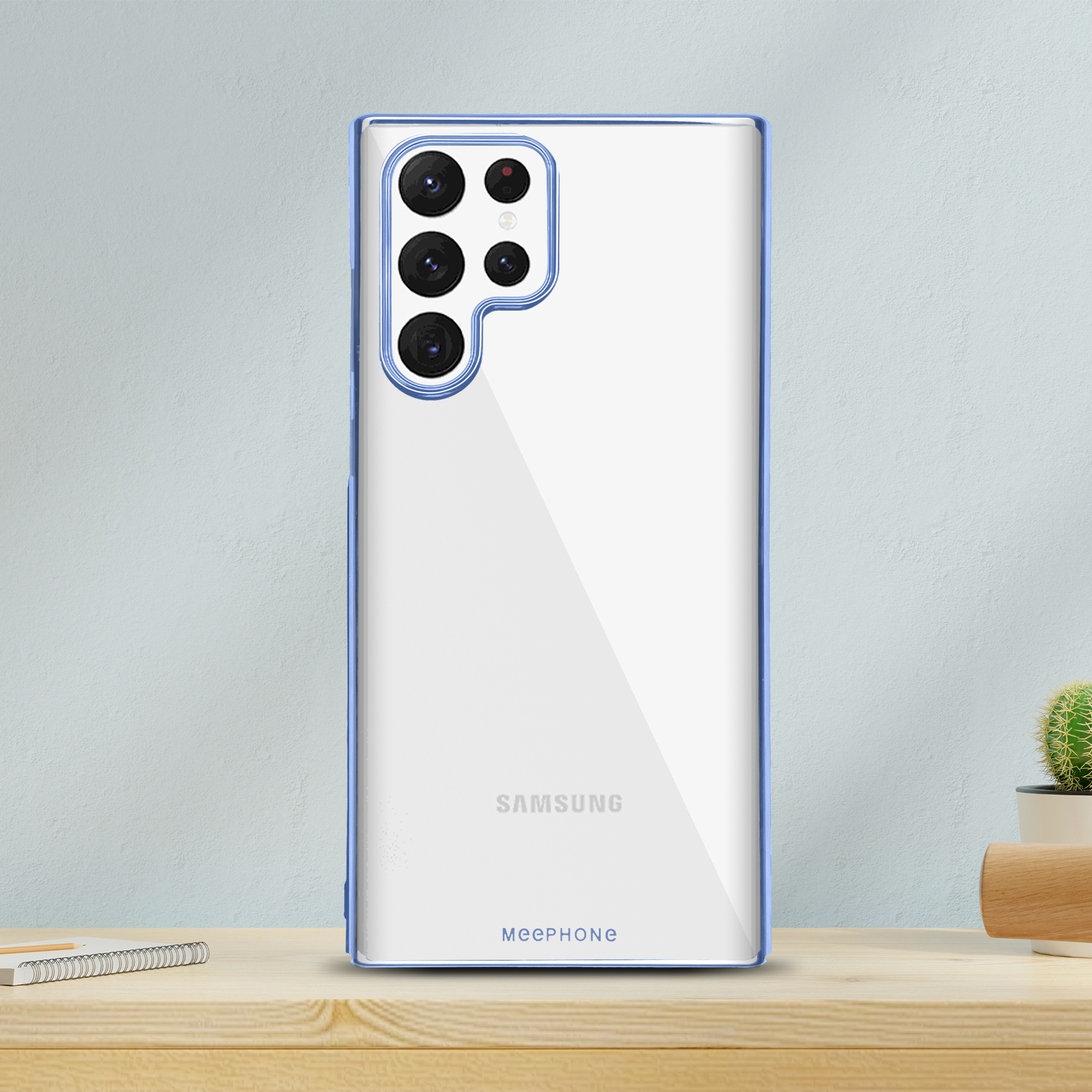 Samsung S22 Ultra Hard Transparent Chrome Case