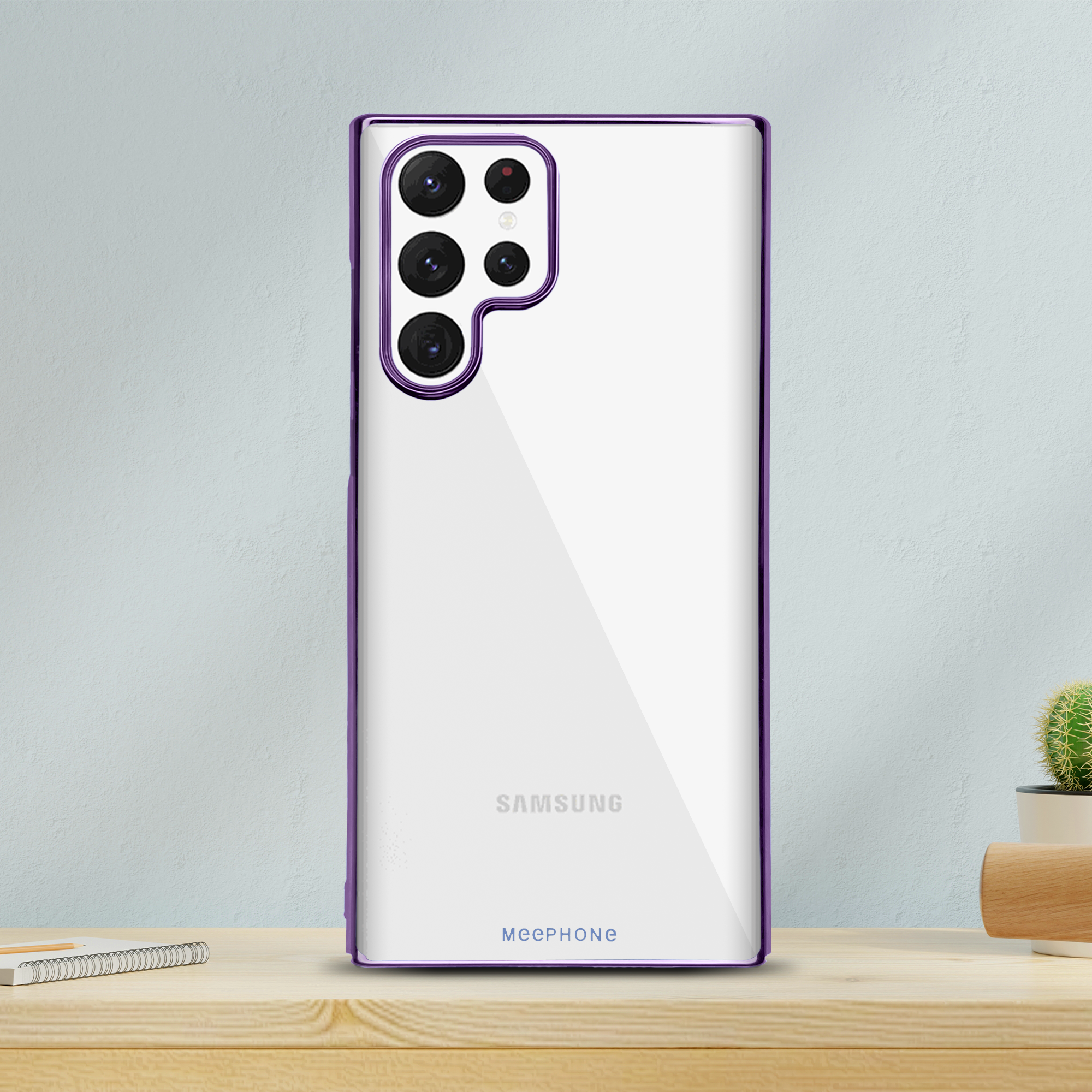 Samsung S22 Ultra Hard Transparent Chrome Case