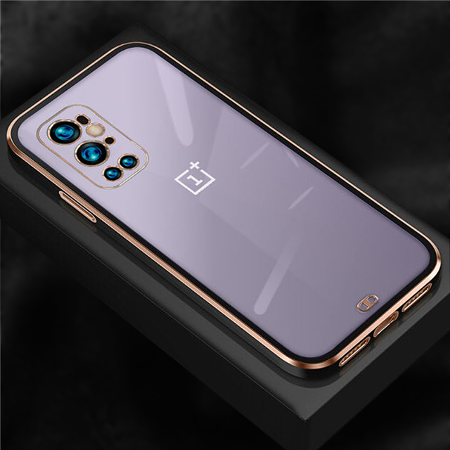 OnePlus 9 Pro Gold Edge Electro-Plating Shining Case