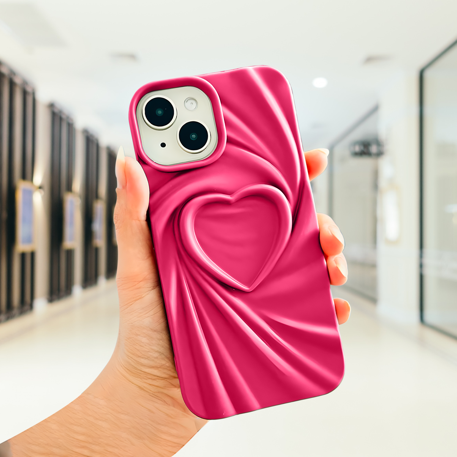 iPhone 13 Velvet Heart Silicone Case