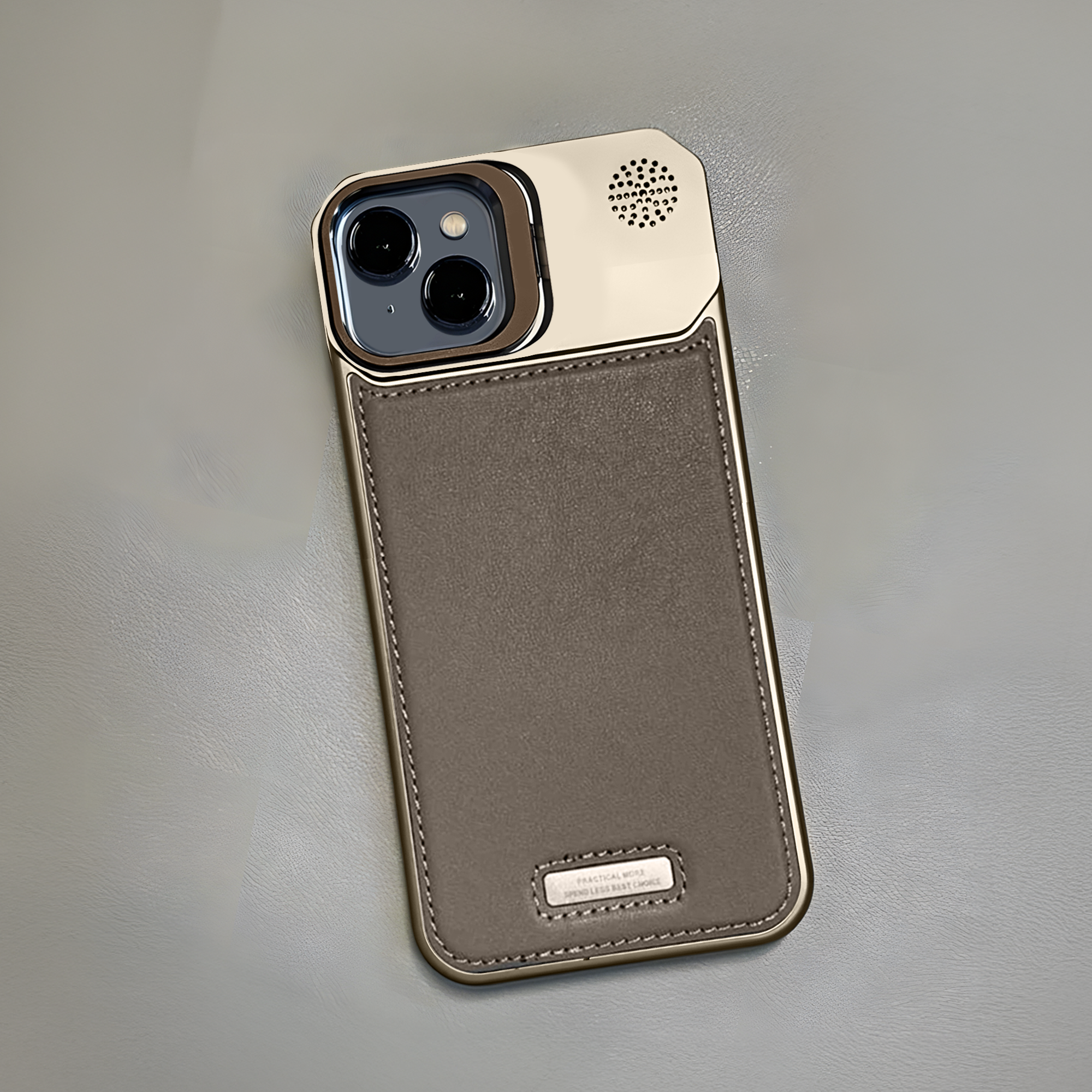 Luxury Leather & Metal Frame Case