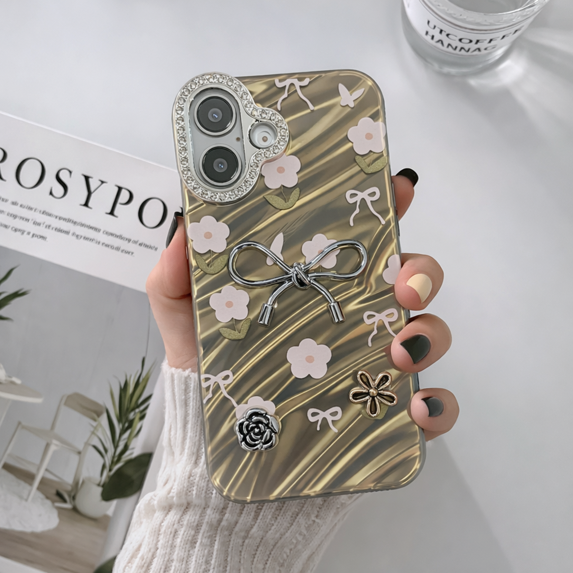 iPhone 17 💖 Cute Aesthetic Floral Bow Case 💖