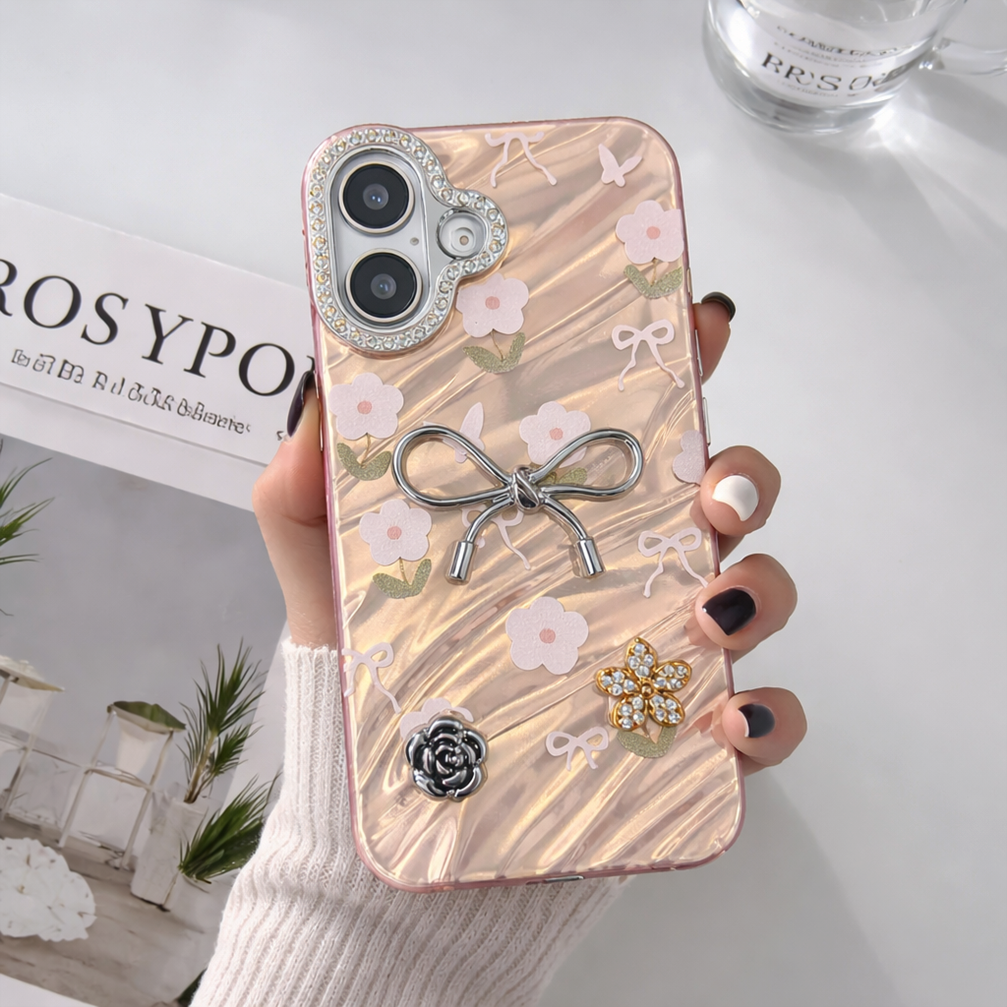 iPhone 17 💖 Cute Aesthetic Floral Bow Case 💖
