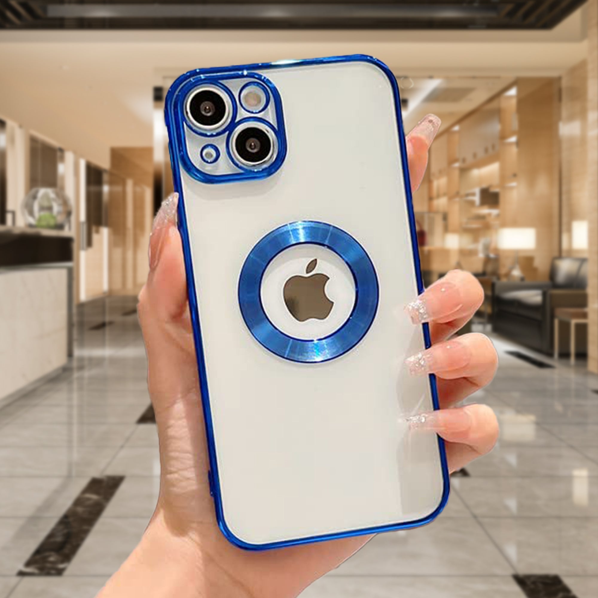 iPhone 13 Mini Chrome Ring Logo Cut Case