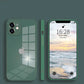 iPhone 12 Mini Aqua Square Tempered Glass Case