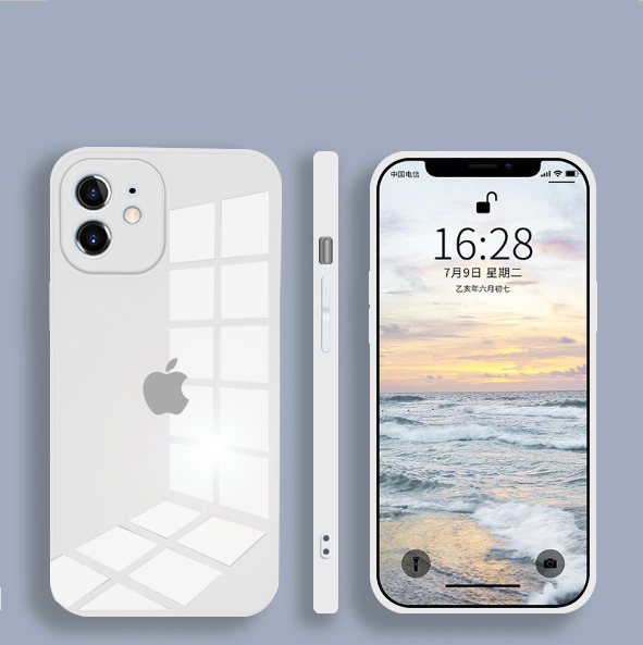 iPhone 11 Aqua Square Tempered Glass Case