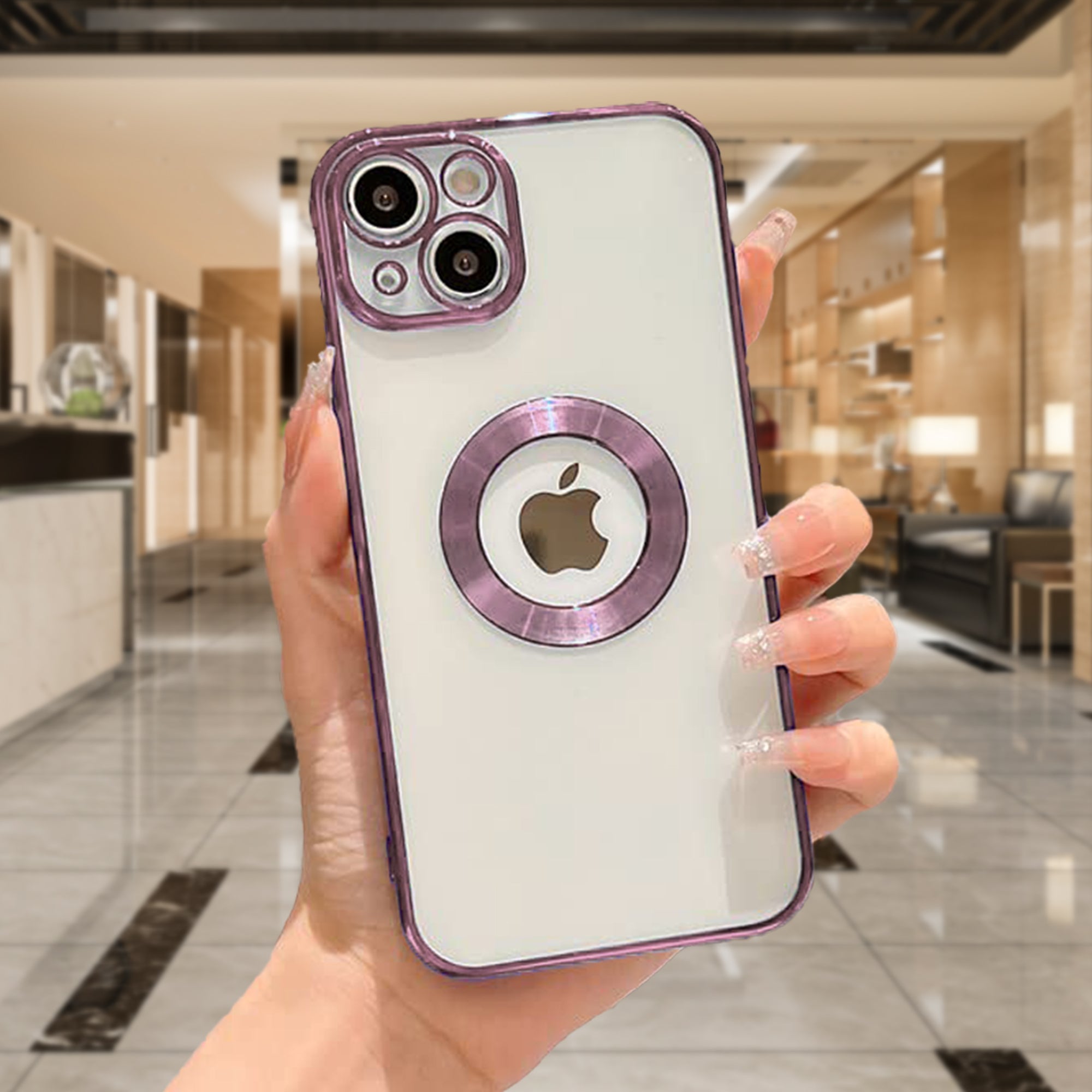 iPhone 13 Chrome Ring Logo Cut Case