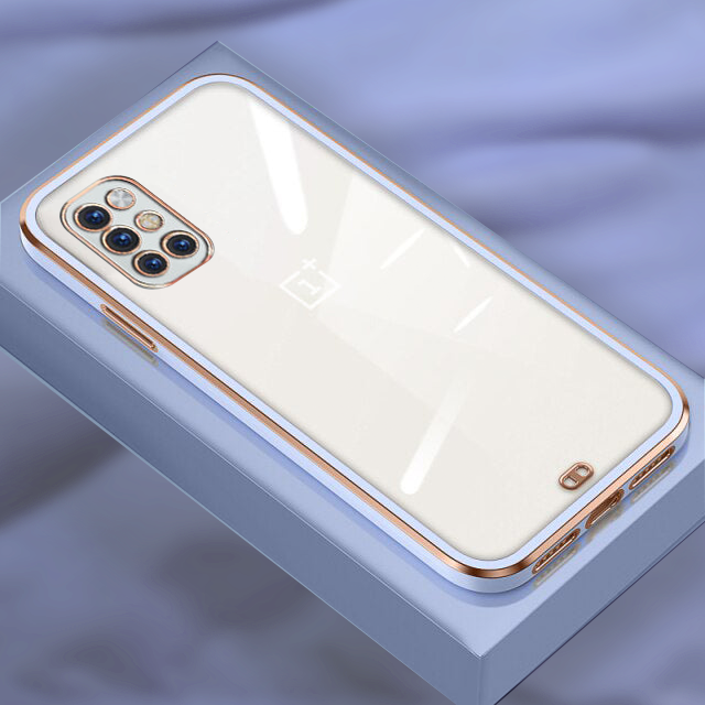 OnePlus 9R Gold Edge Electro-Plating Shining Case